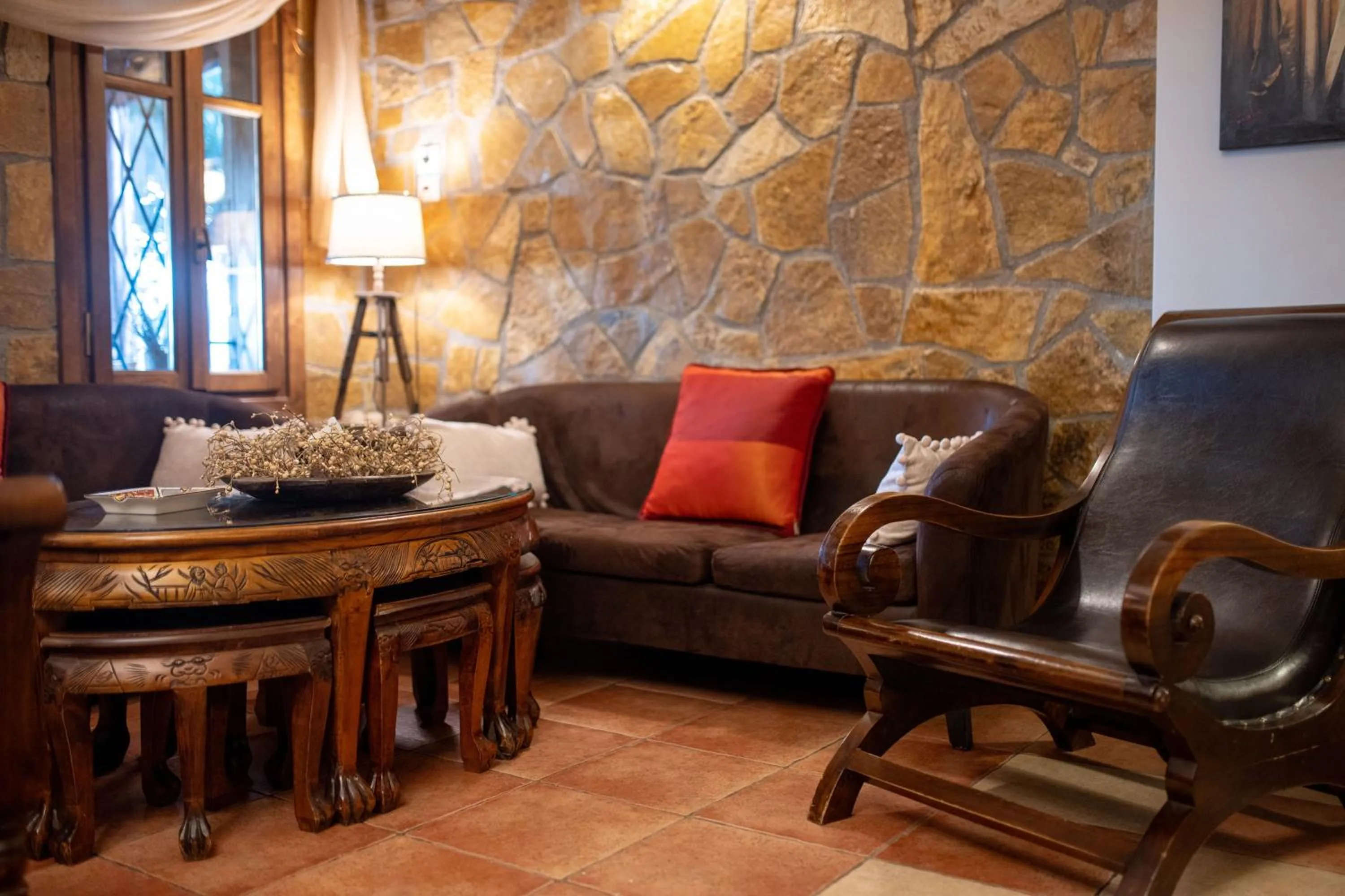 Living room in Archontiko Fiamegou Hotel&Spa