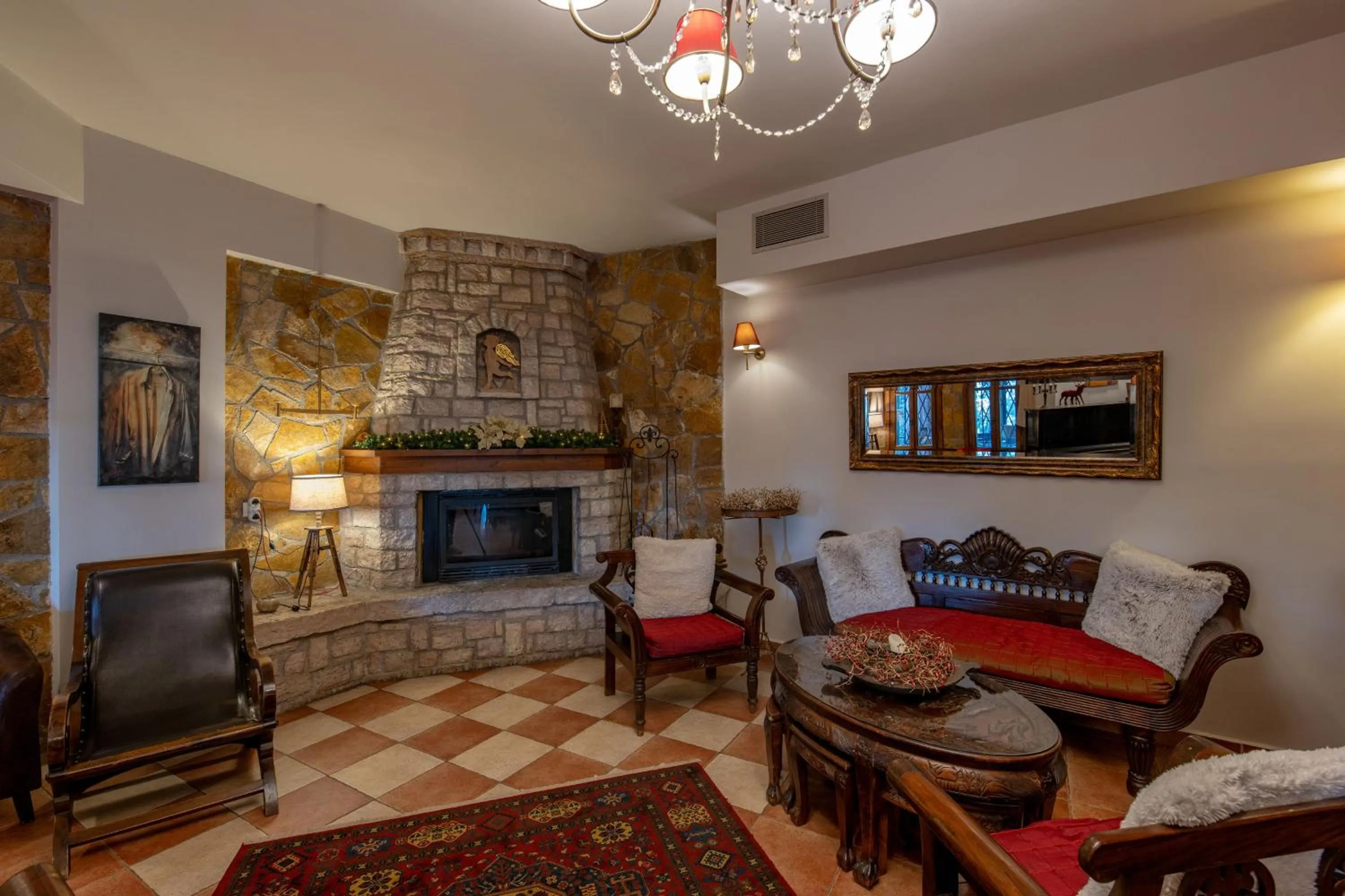 Seating area in Archontiko Fiamegou Hotel&Spa