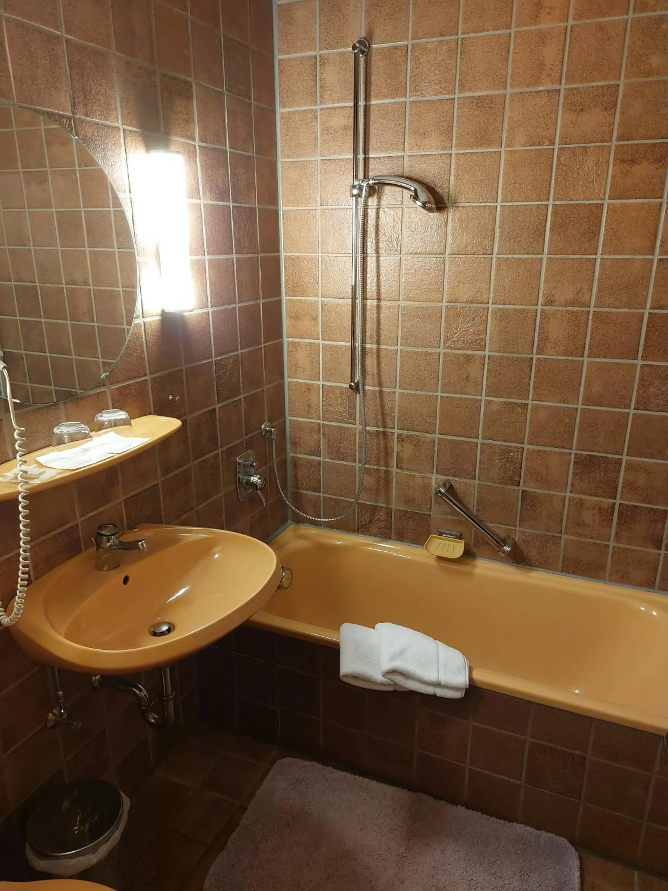 Bathroom in Goldner Engel, Restaurant - Hotel - Metzgerei