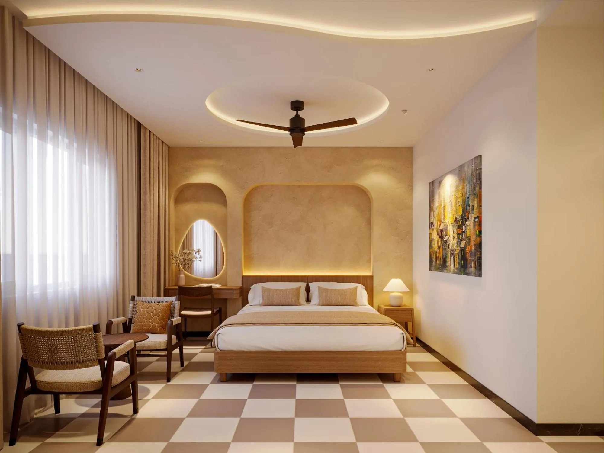 Bedroom, Bed in Hans Hotel