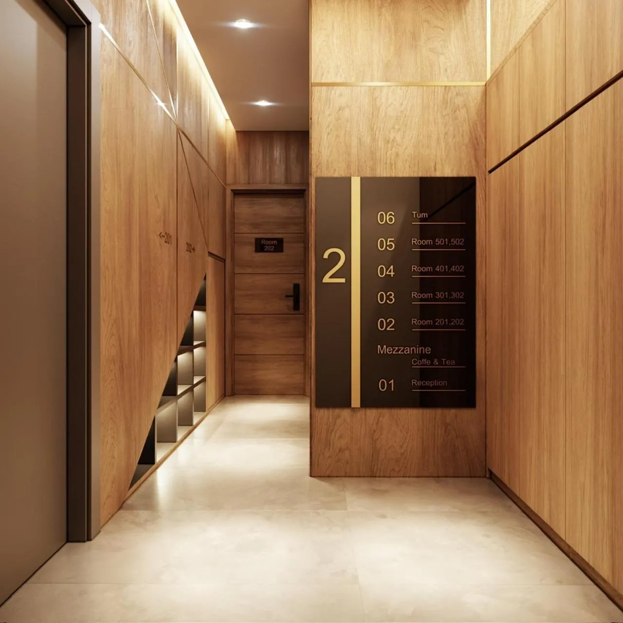 elevator in Hans Hotel
