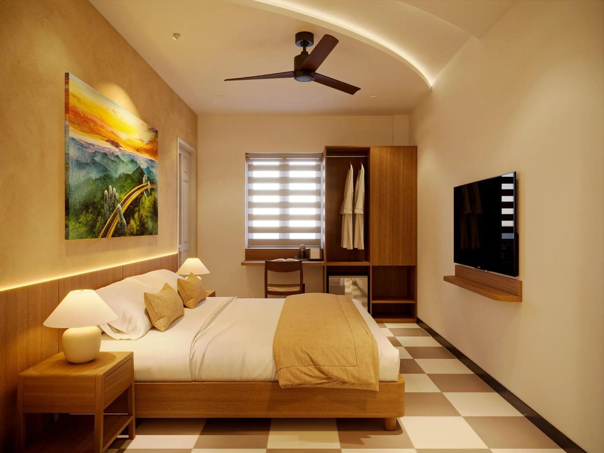 Photo of the whole room, Bed in Hans Hotel