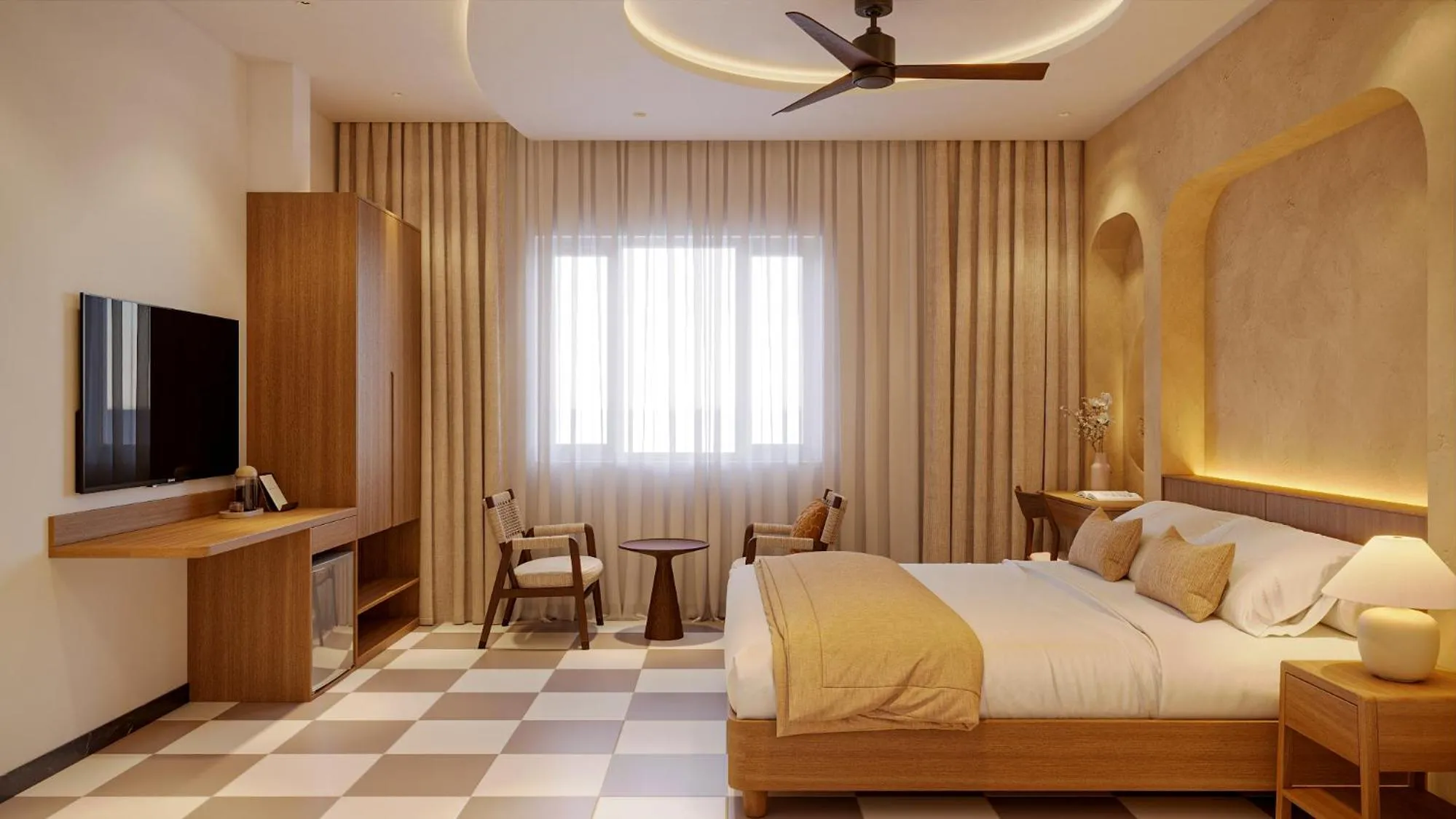 Bedroom, Bed in Hans Hotel
