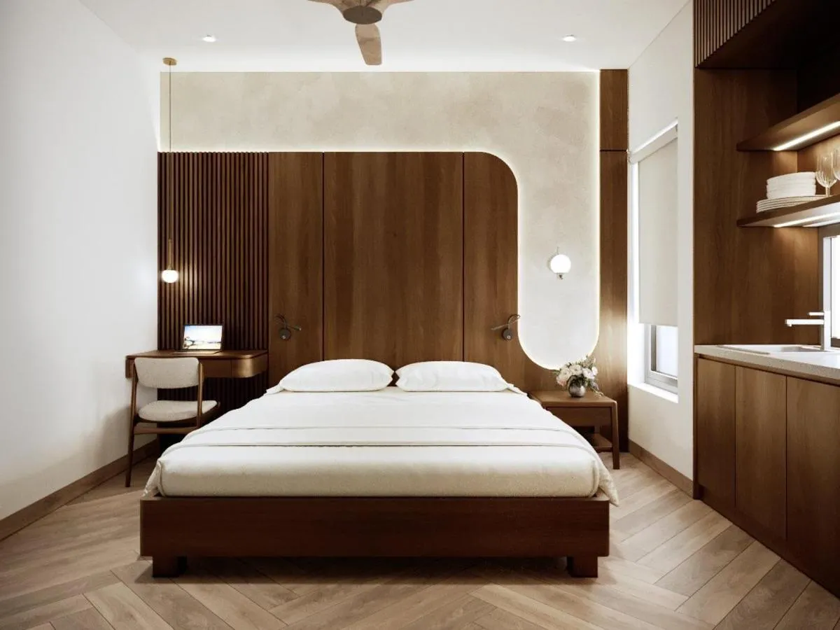 Bed in Hans Hotel