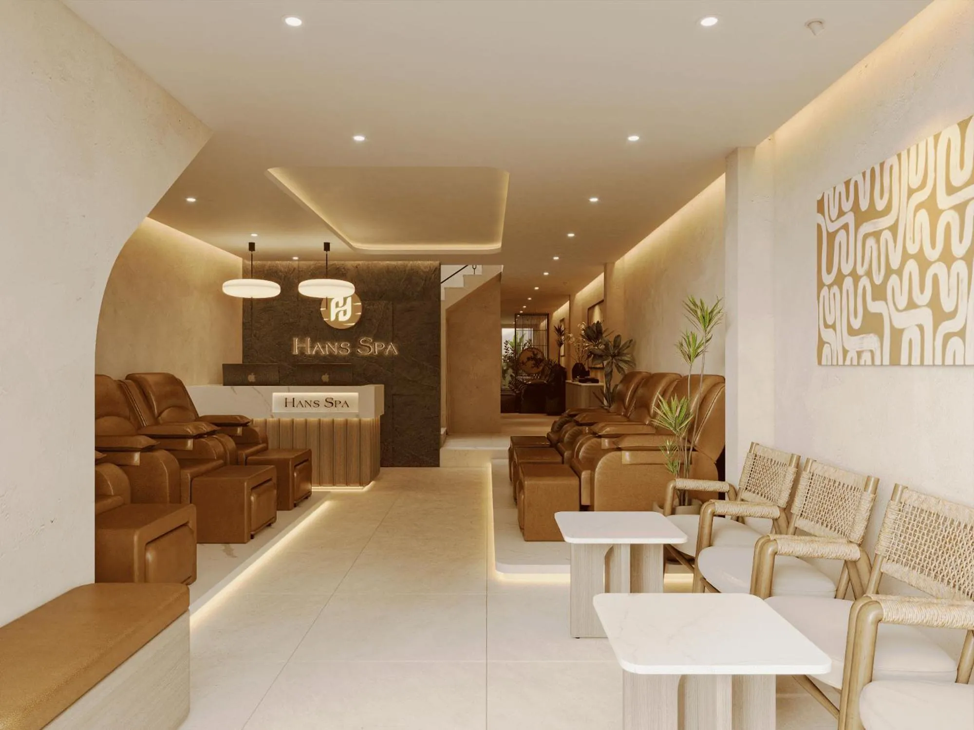 Seating area in Hans Hotel