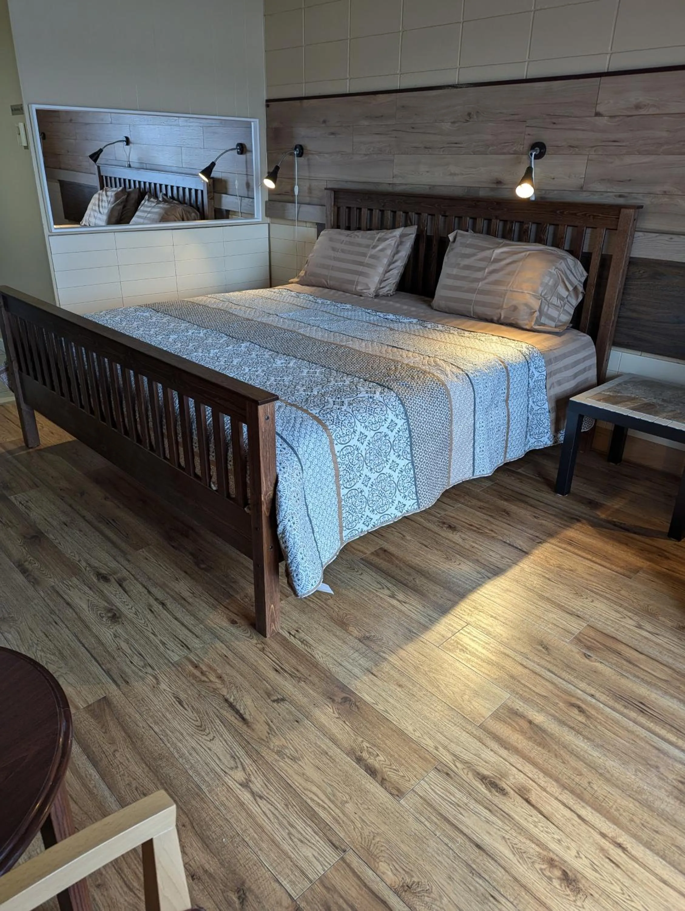 Bed in Above Tide Motel