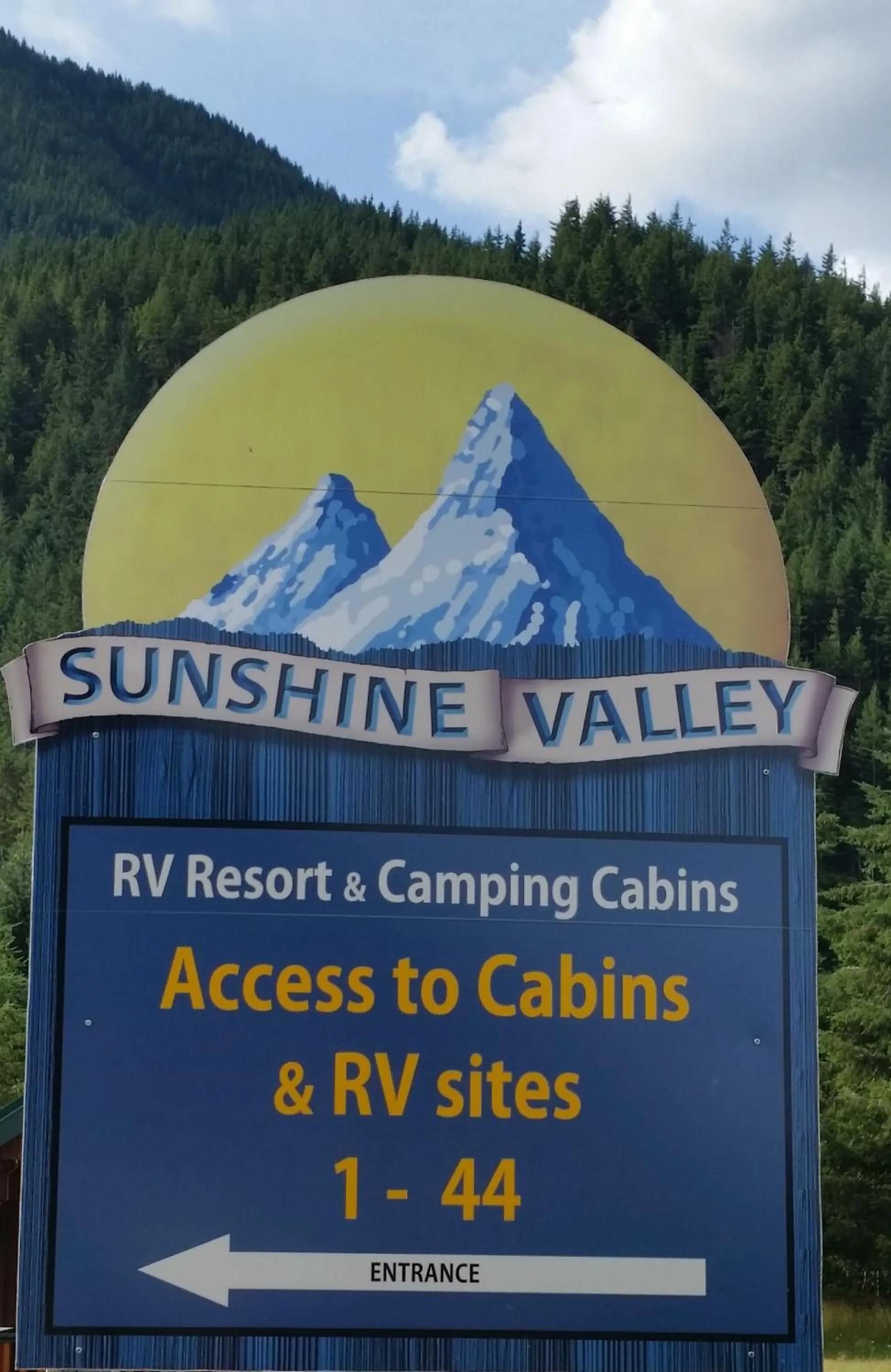 Property logo or sign in Sunshine Valley RV Resort and Cabins