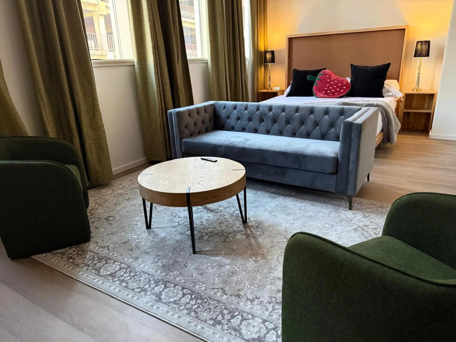 Living room, Bed in Unicorn Zebra