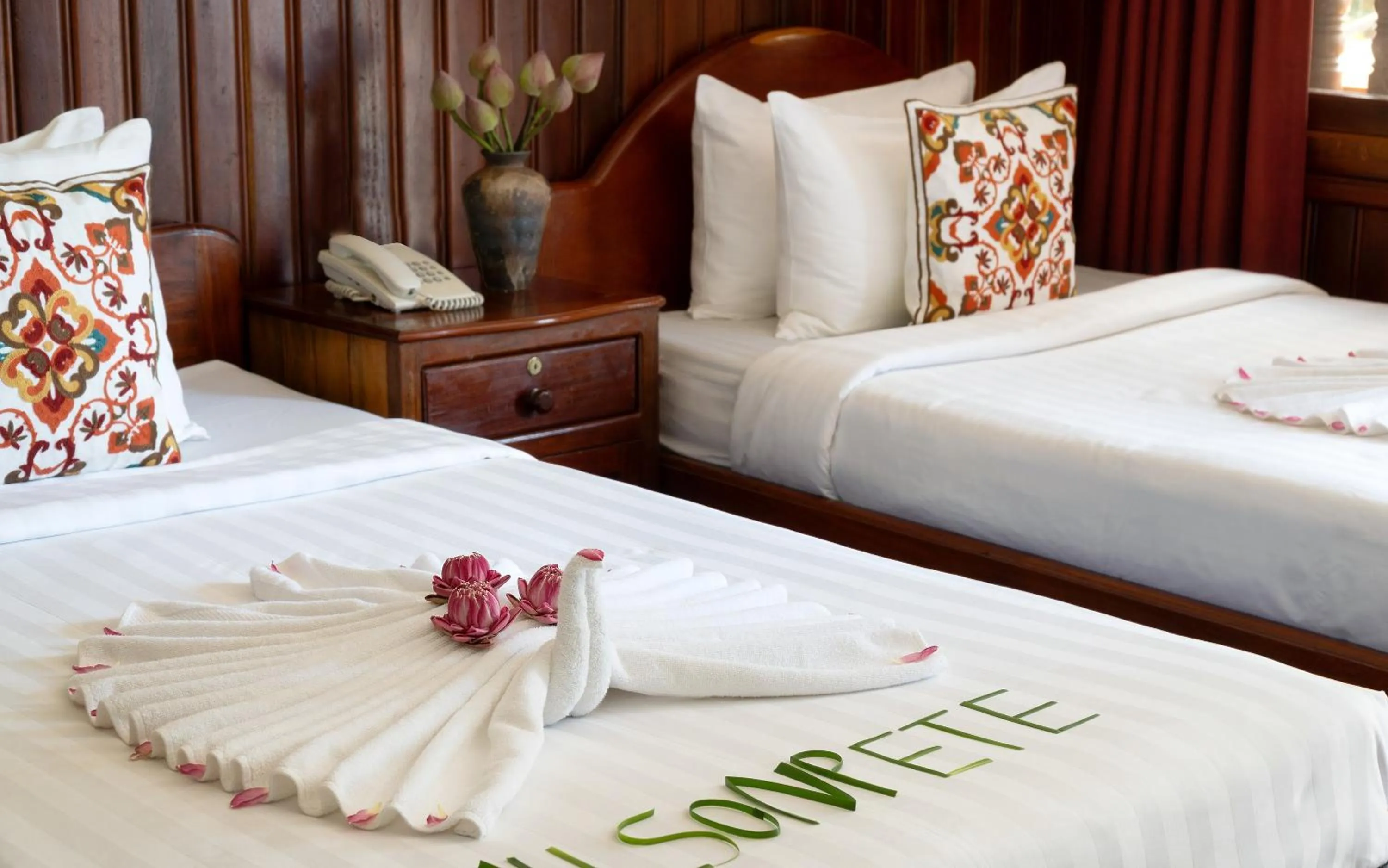 Bed in Siem Reap Center Hotel