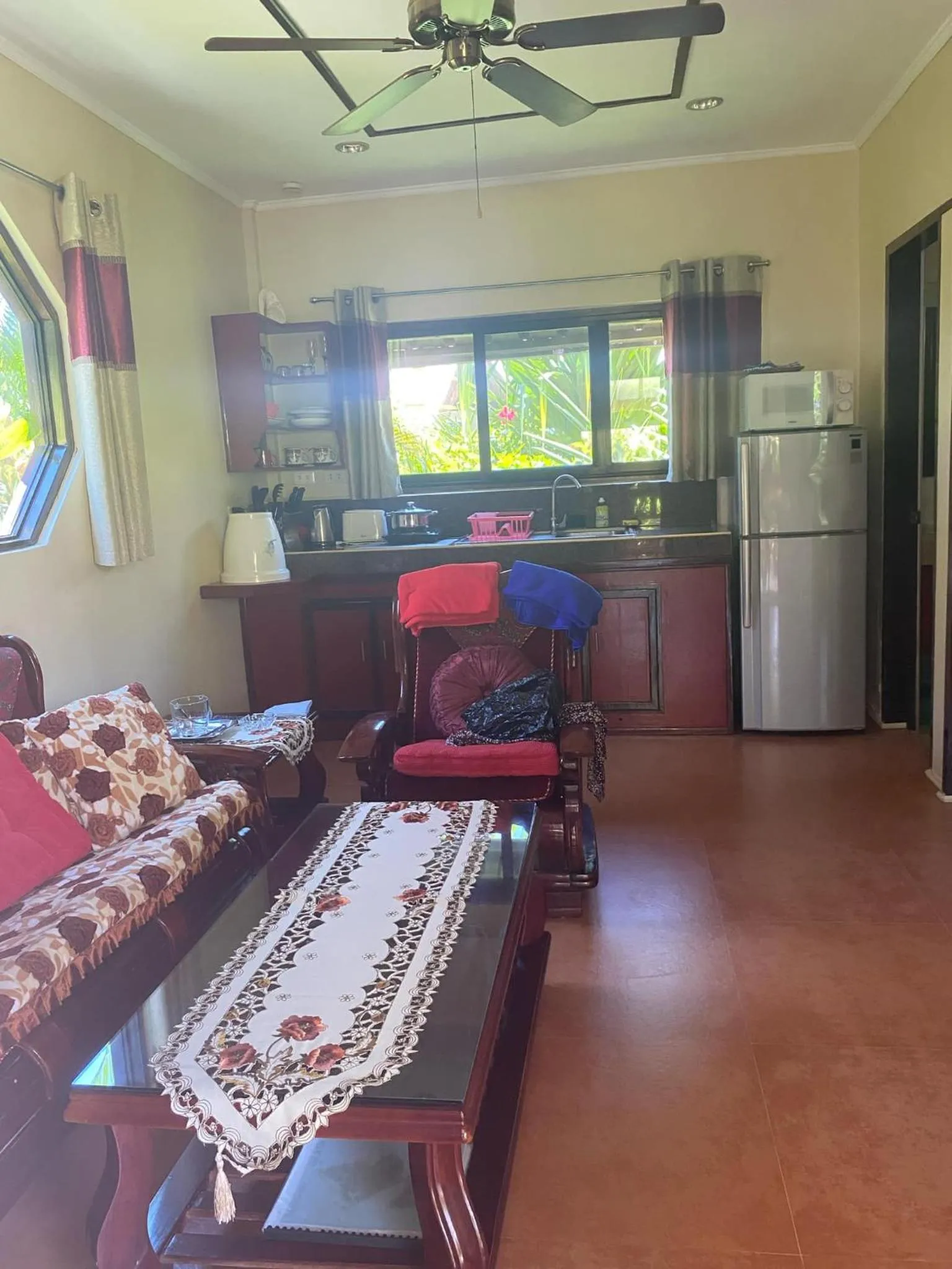 Kitchen or kitchenette in Siargao Sunset Bay Beach Villas