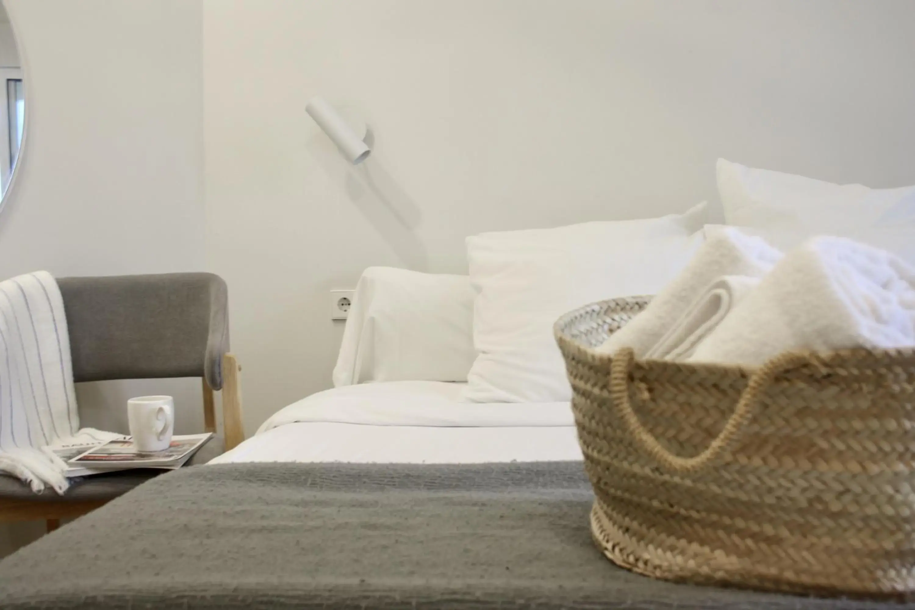 Decorative detail, Bed in Lar Atlántica Decorative detail, Bed in Lar Atlántica