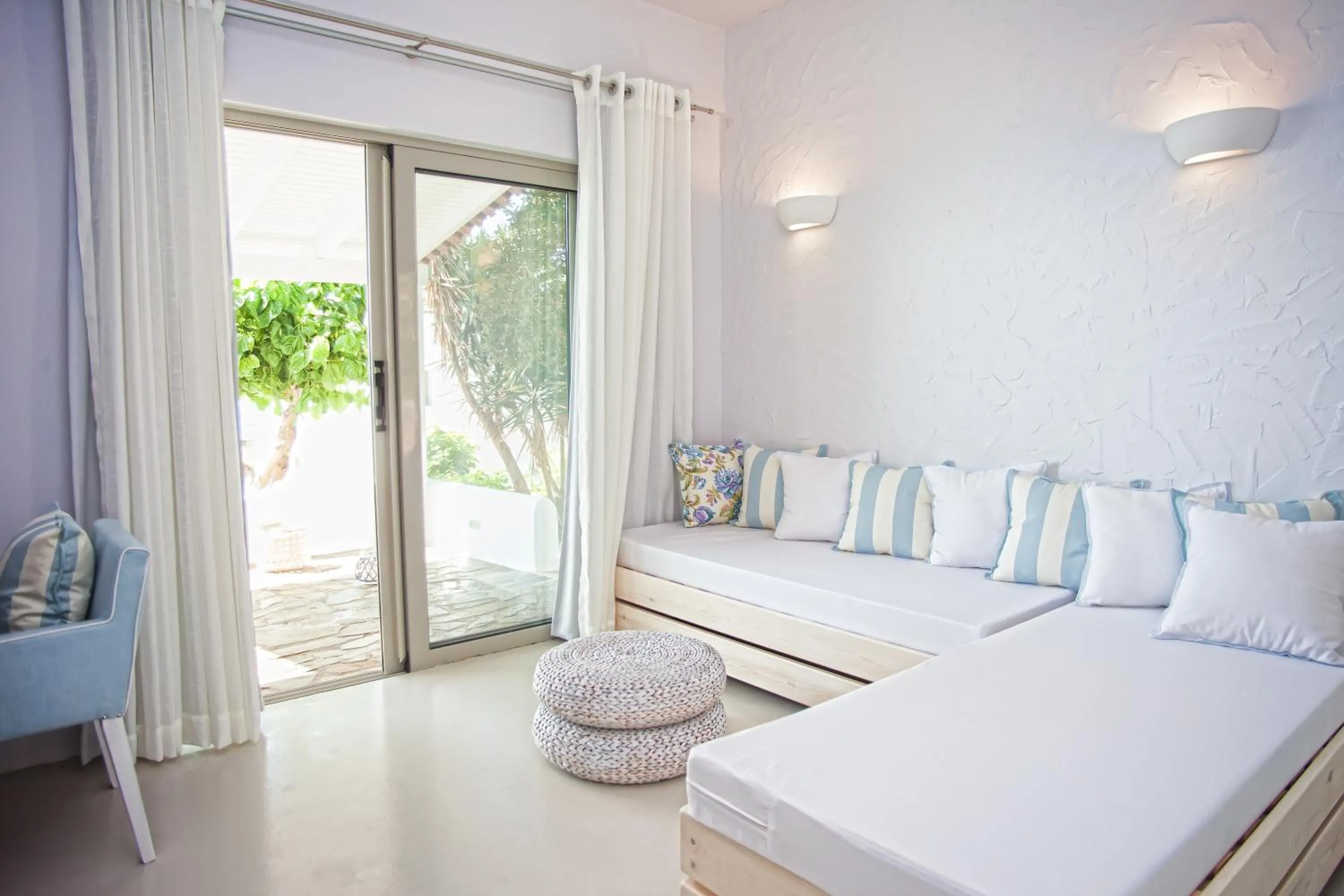 Living room, Bed in Artemis Seafront Apartments