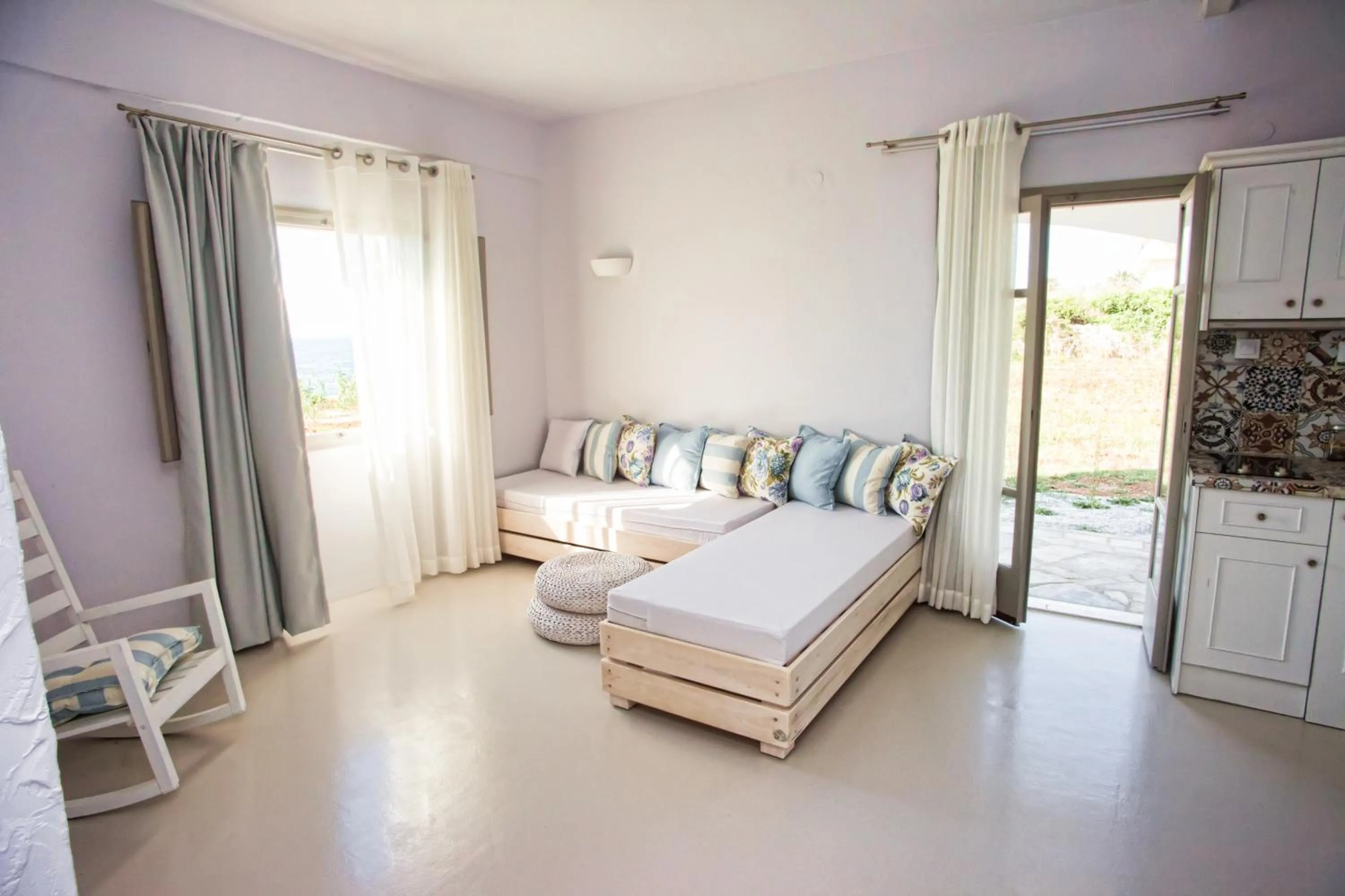 Decorative detail, Bed in Artemis Seafront Apartments