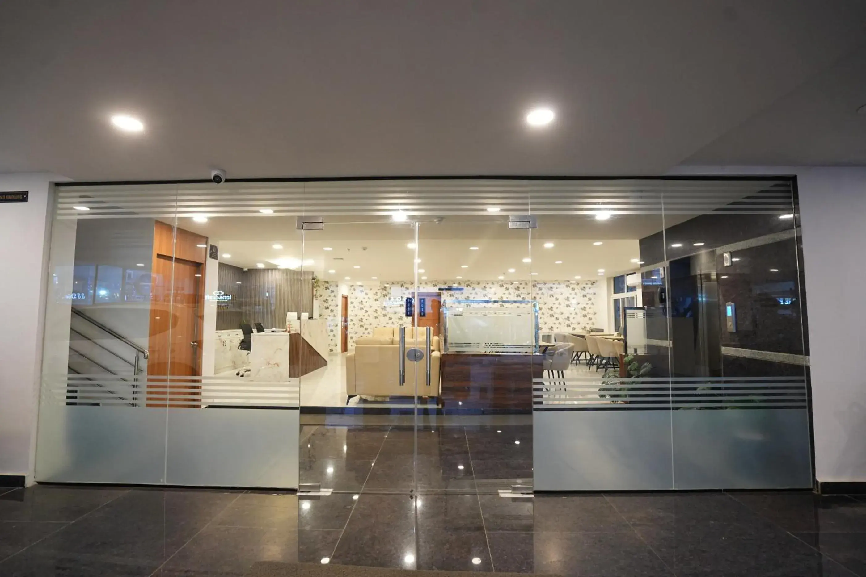 Facade/entrance in Elite Hotel HITECH Facade/entrance in Elite Hotel HITECH