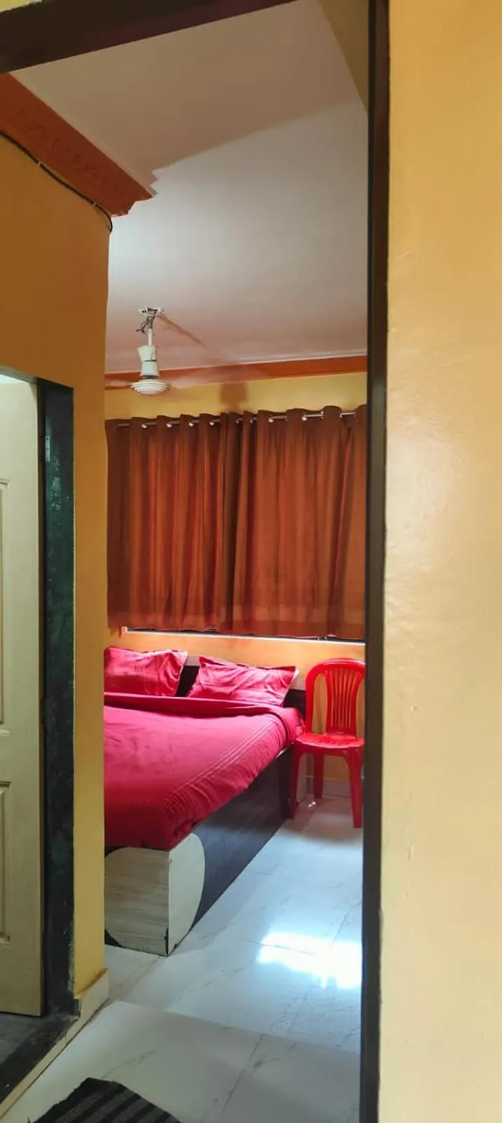 Bed in Hotel Krishna Palace