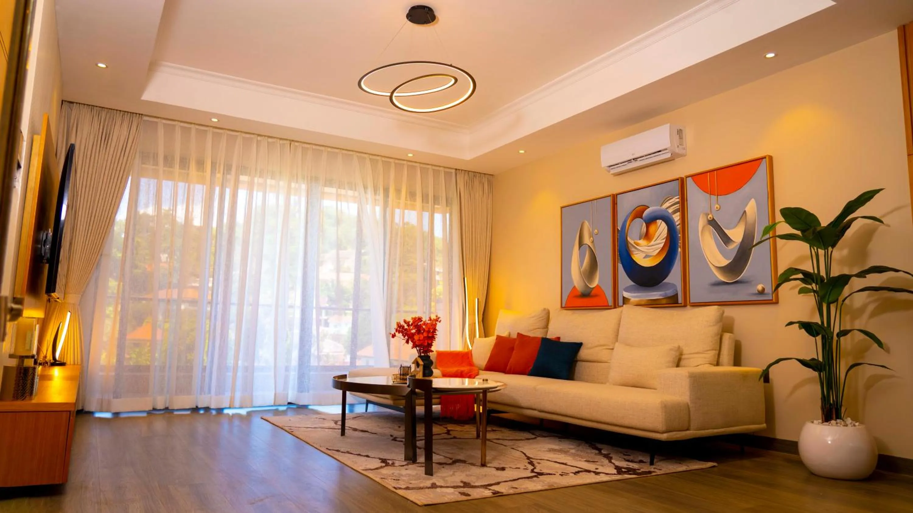 Living room in Abrish Hotel and Apartment