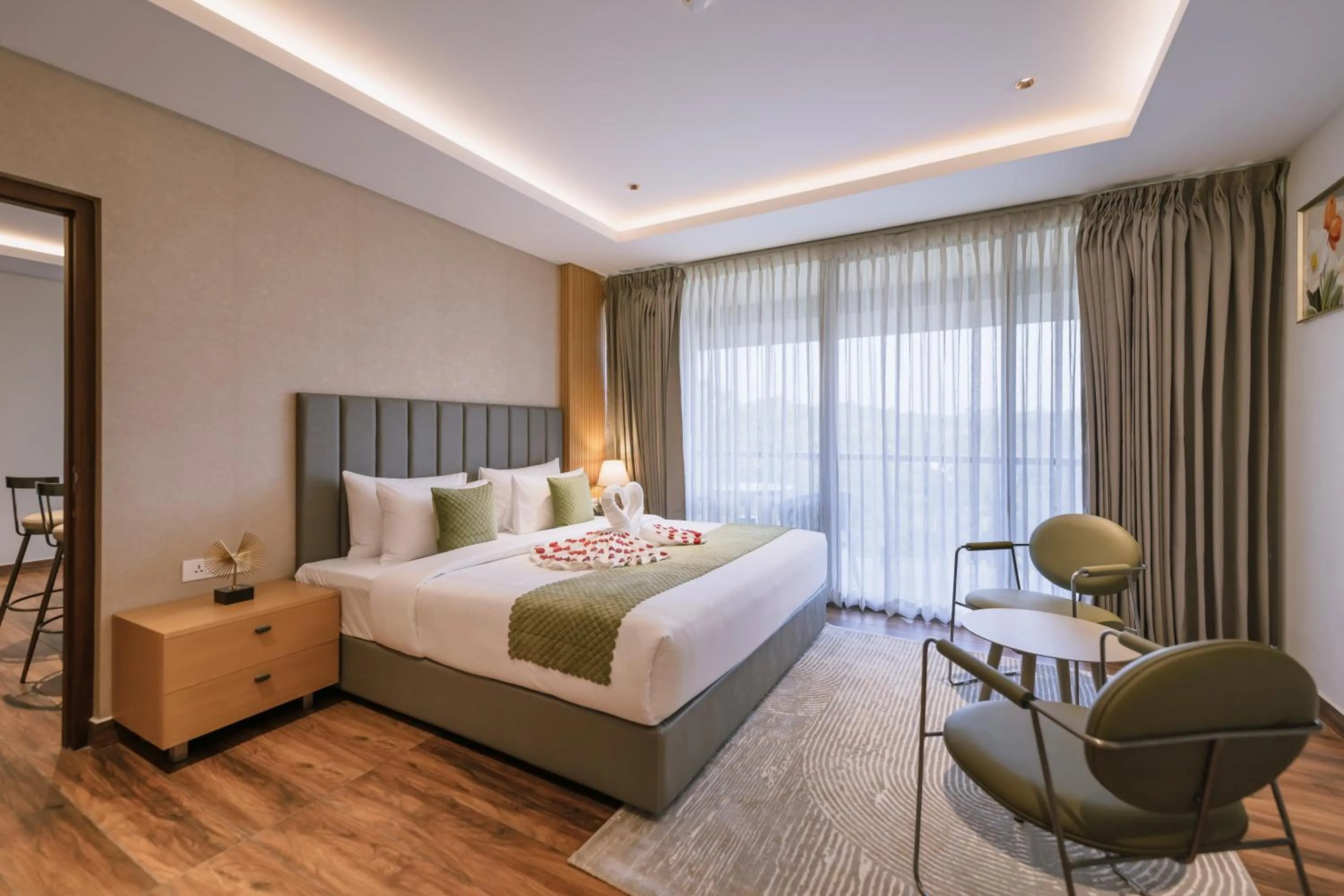 Floor plan, Bed in EVORA Resort and SPA