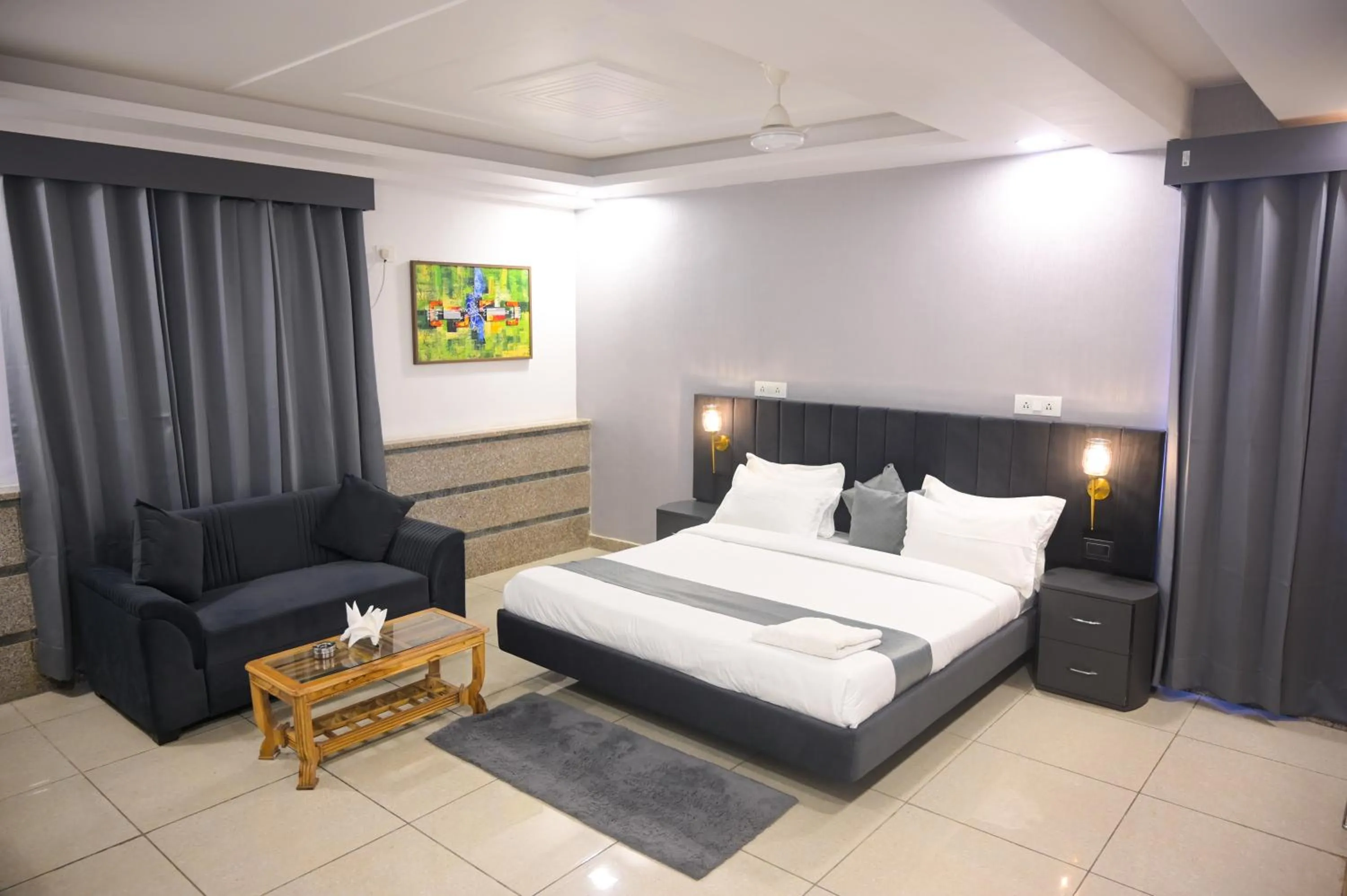 Bedroom, Bed in Raj Residency Gurgaon