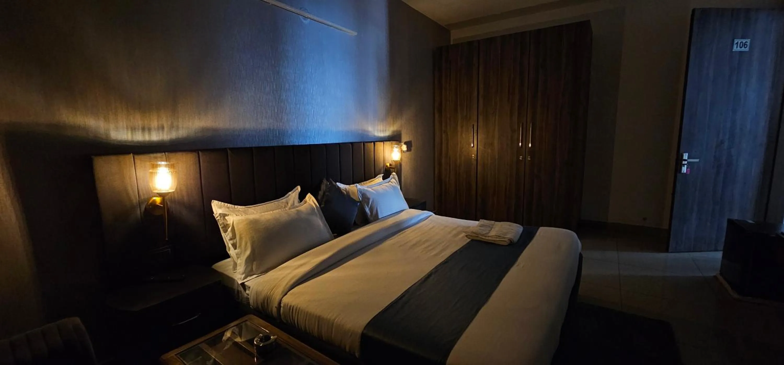 Bedroom, Bed in Raj Residency Gurgaon