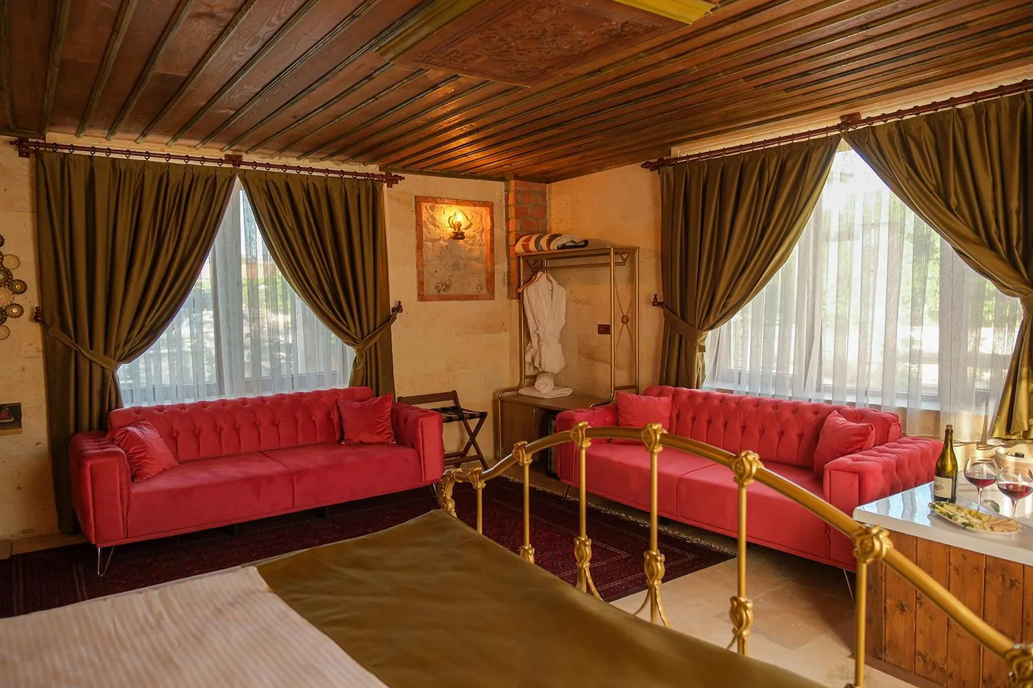 Seating area in Zeppelin Cappadocia