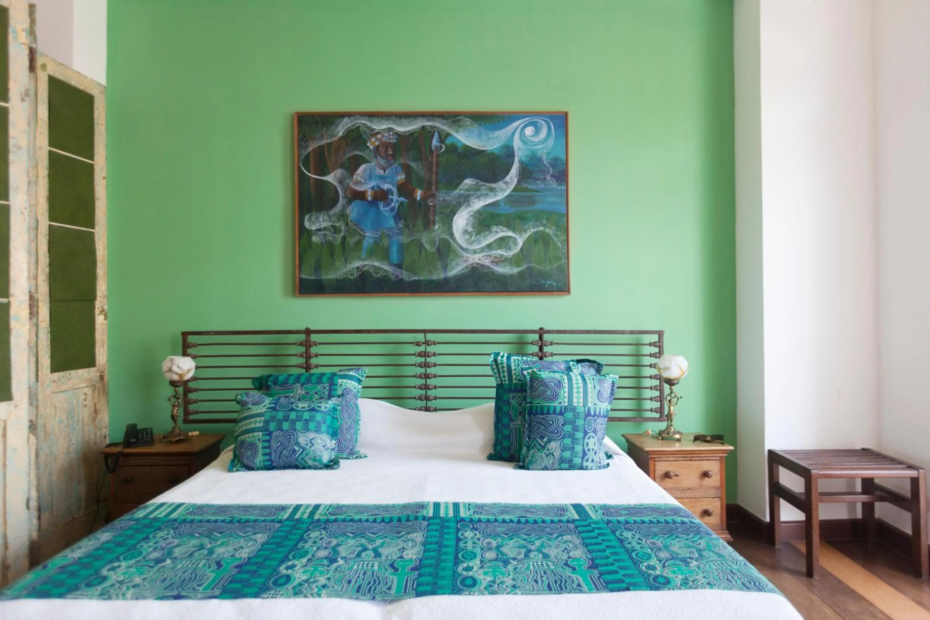 Bed in Pousada Solar dos Deuses