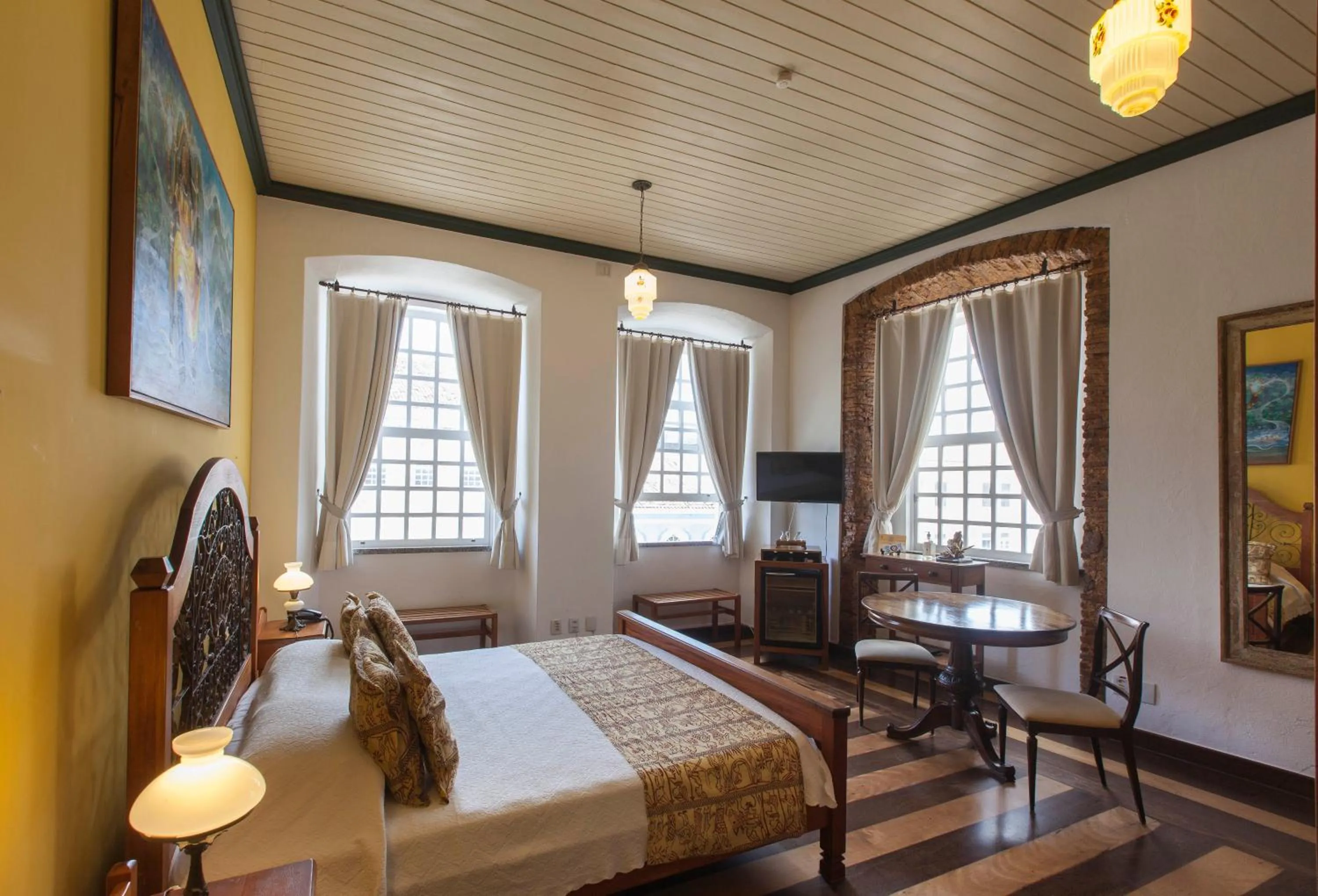 Bed in Pousada Solar dos Deuses