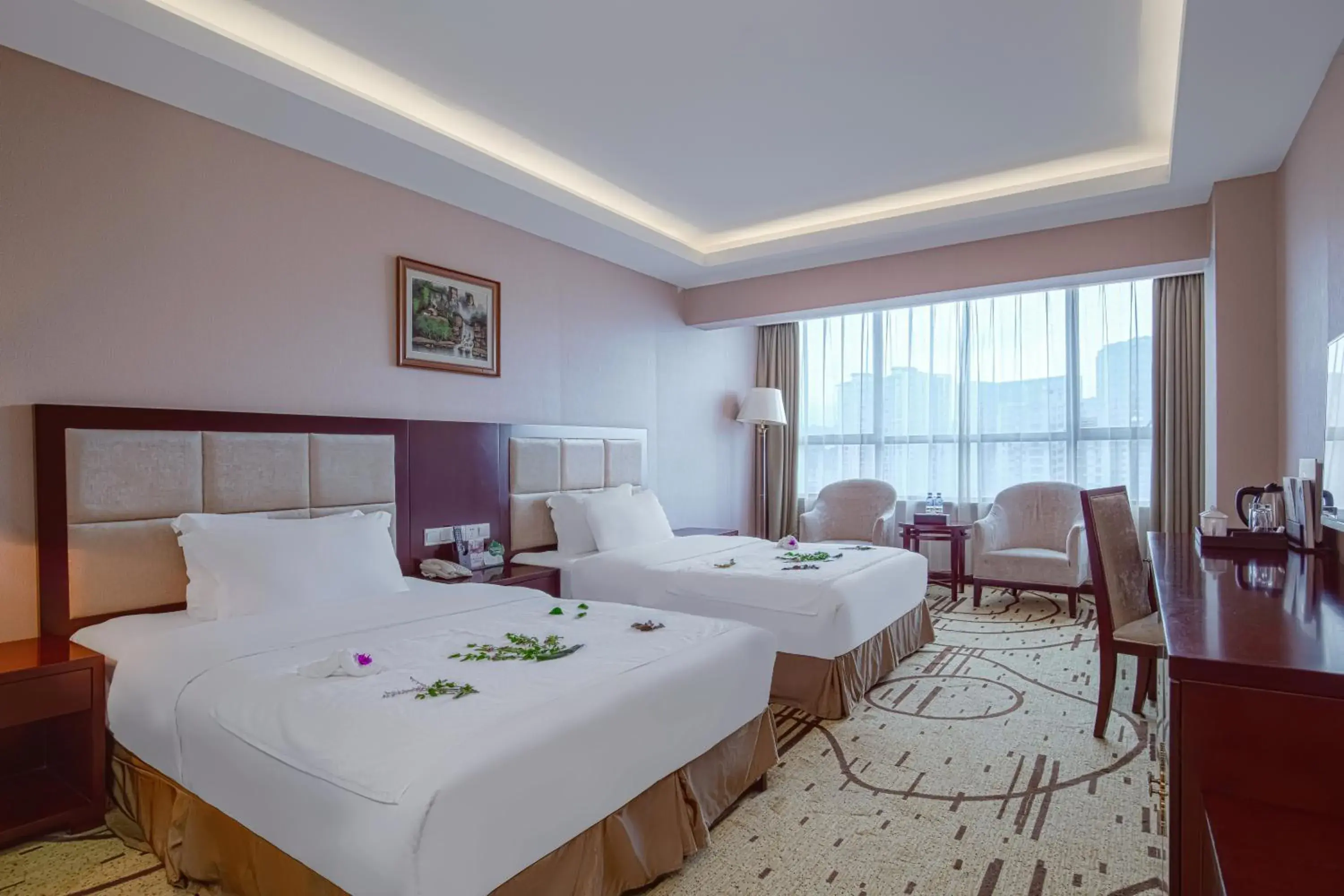 Bed in Zhangjiajie International Hotel Bed in Zhangjiajie International Hotel