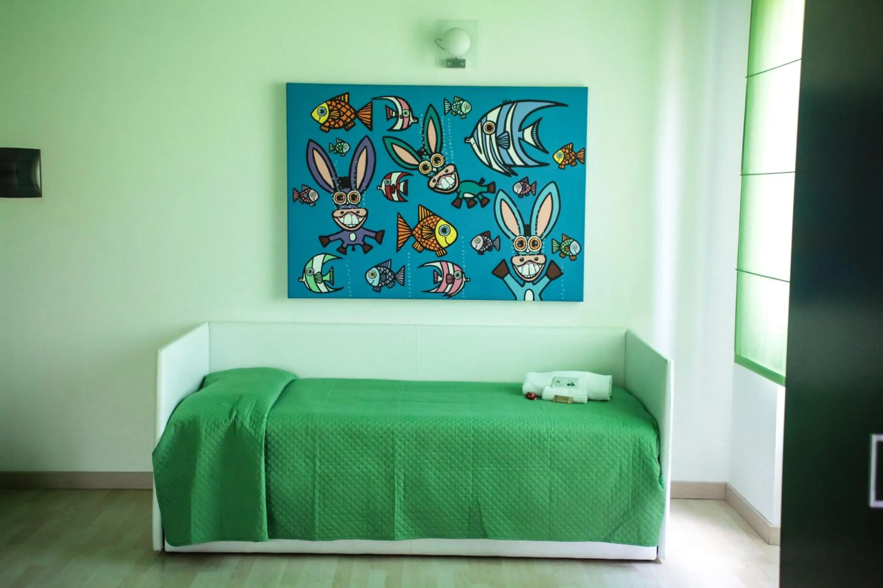 Bed in Hotel I Colori