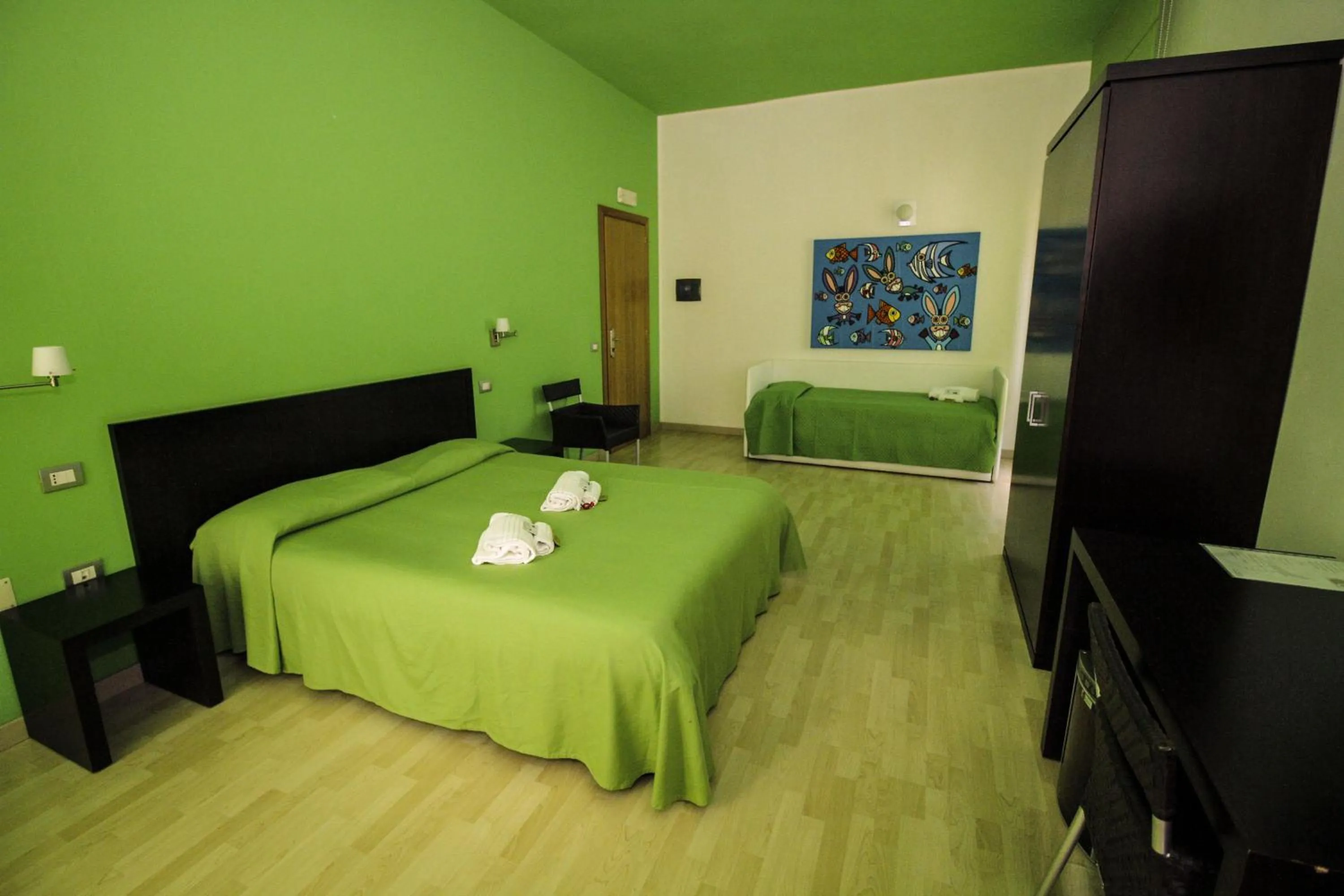 Bed in Hotel I Colori