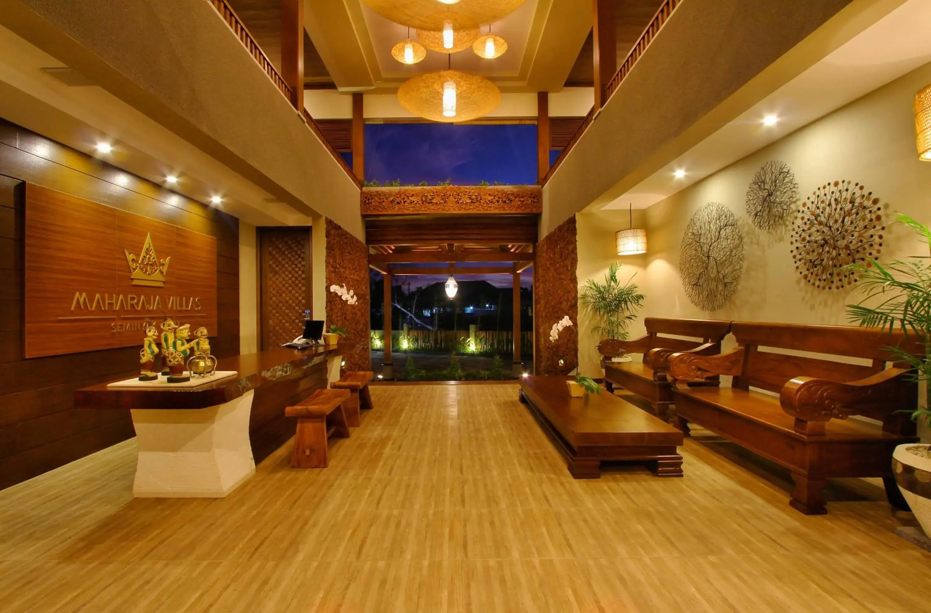 Lobby or reception in Maharaja Villas Bali - CHSE Certified Lobby or reception in Maharaja Villas Bali - CHSE Certified