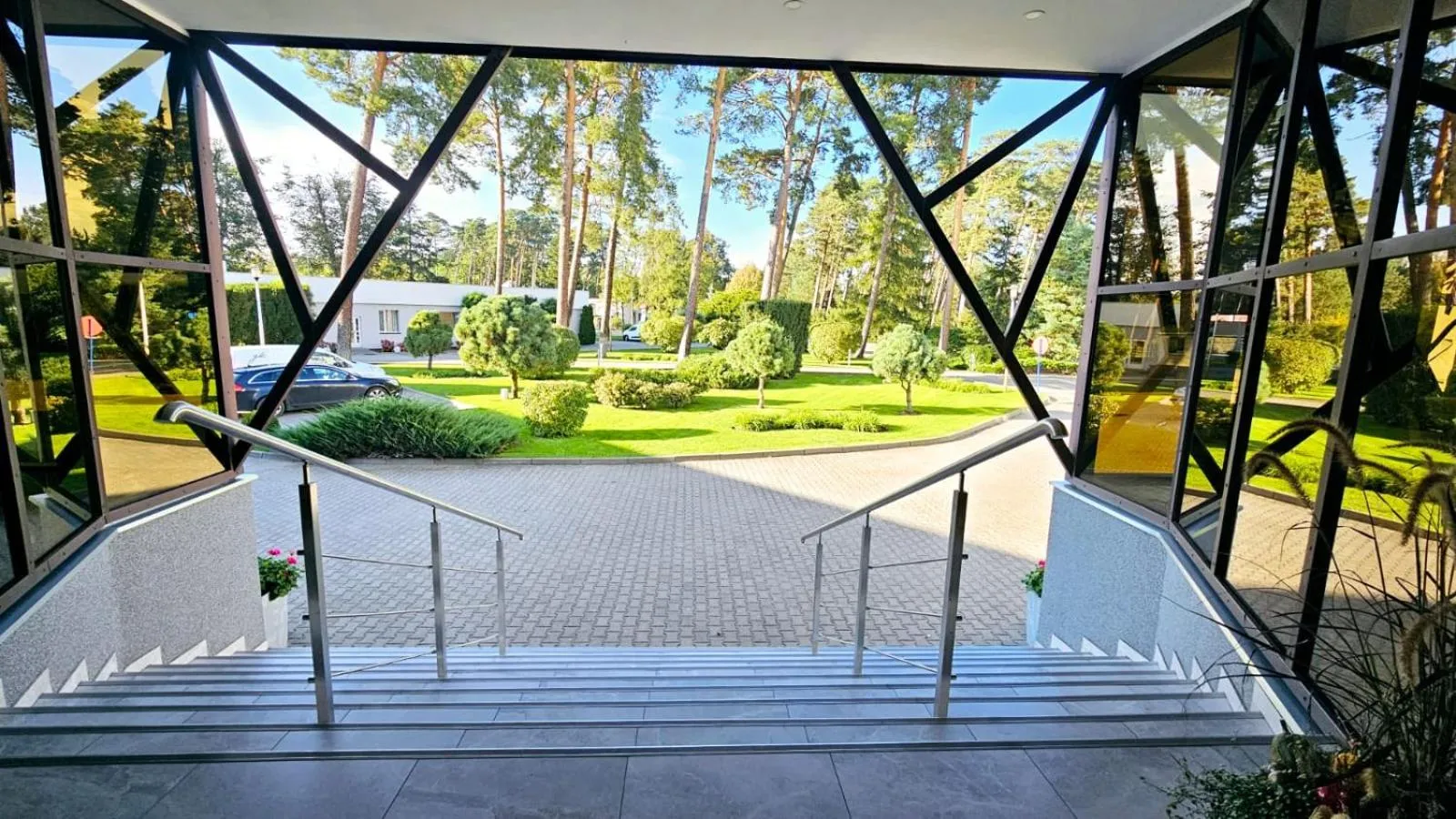 Garden view in Hotel Ossowski