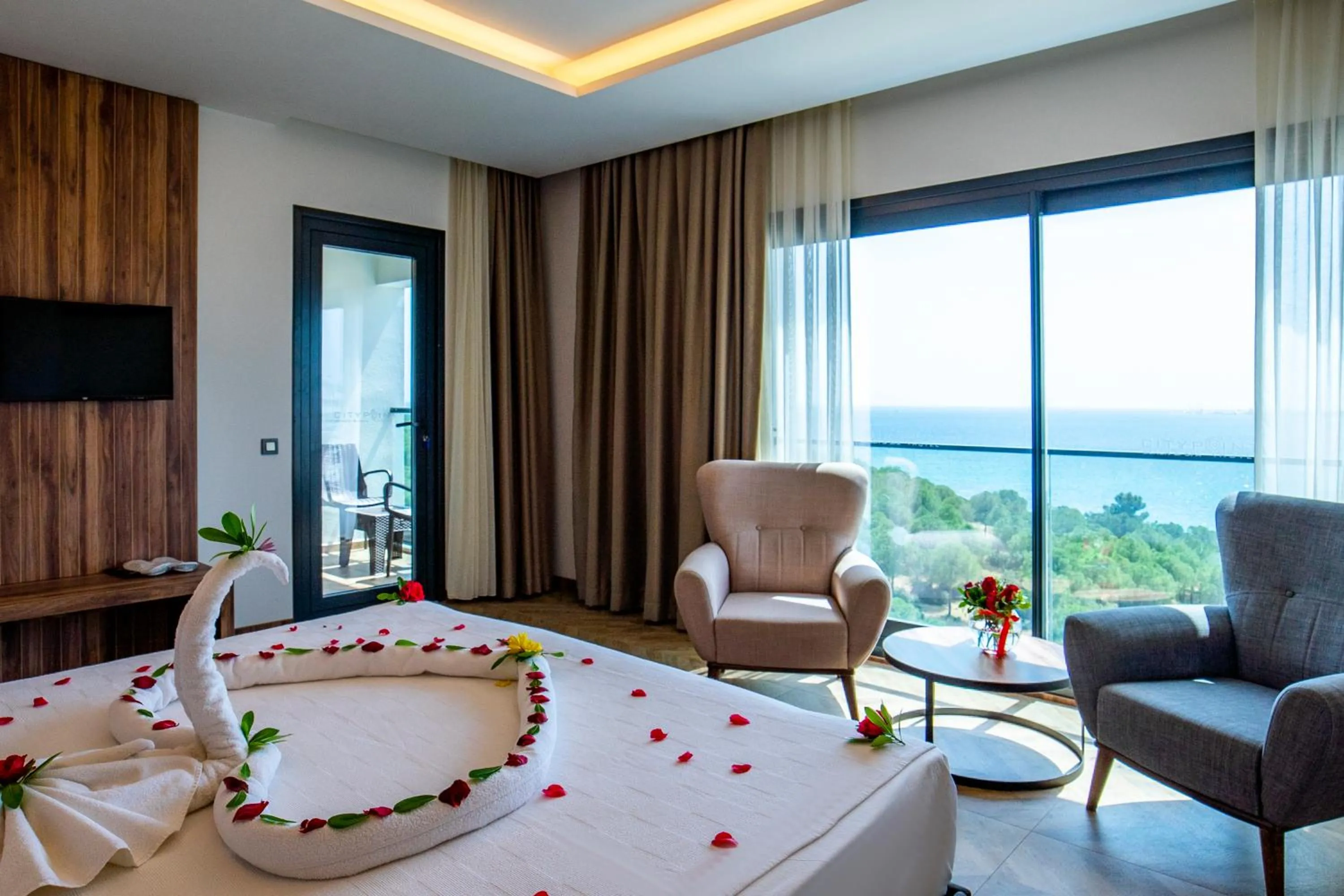 Double Room with Balcony and Sea View - single occupancy in Maril Resort Beach&Spa Hotel
