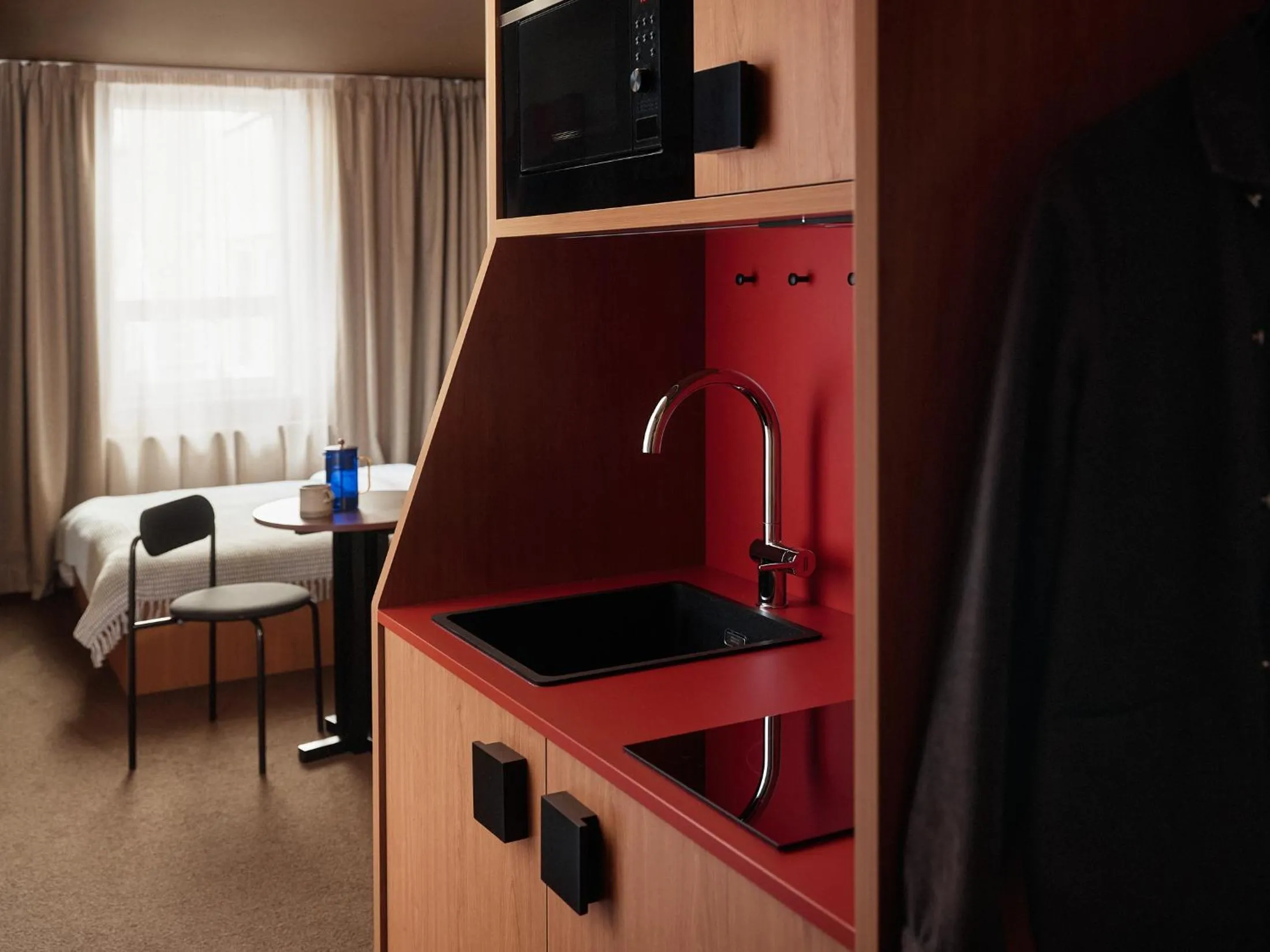 kitchen, Bed in Bob W Stockholm Norrmalm