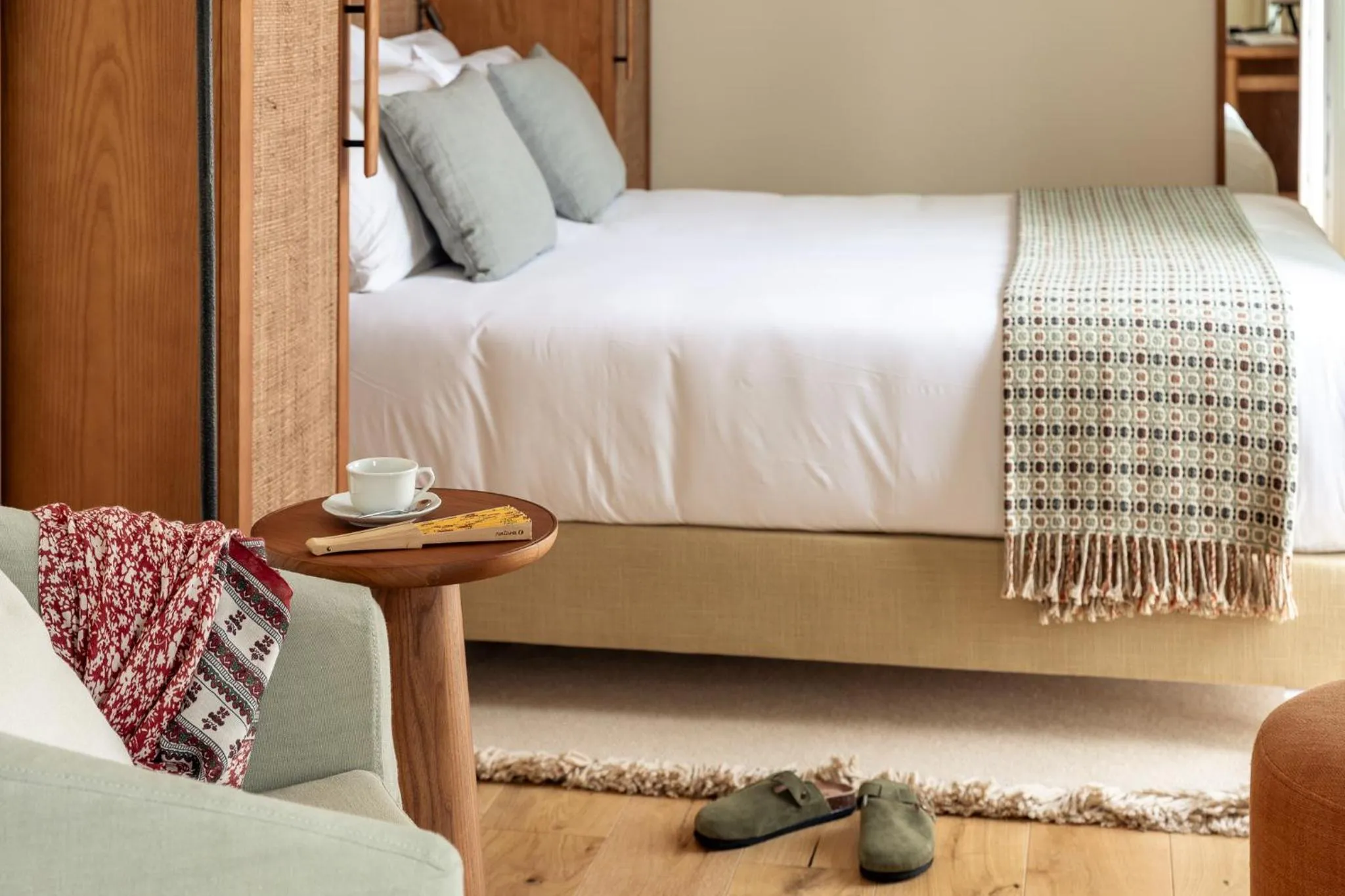 Bed in Palácio de Tavira, a Small Luxury Hotel of the World