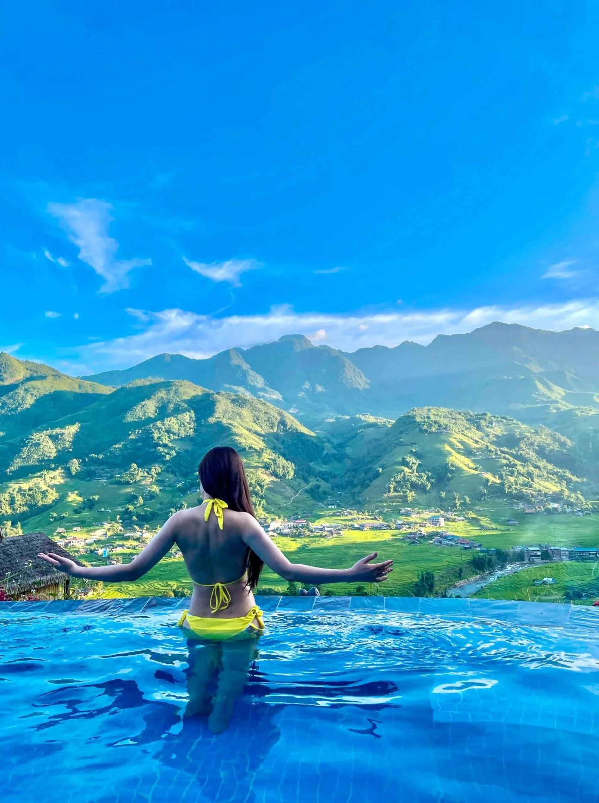 Swimming pool in Eco Palms House - Sapa Retreat