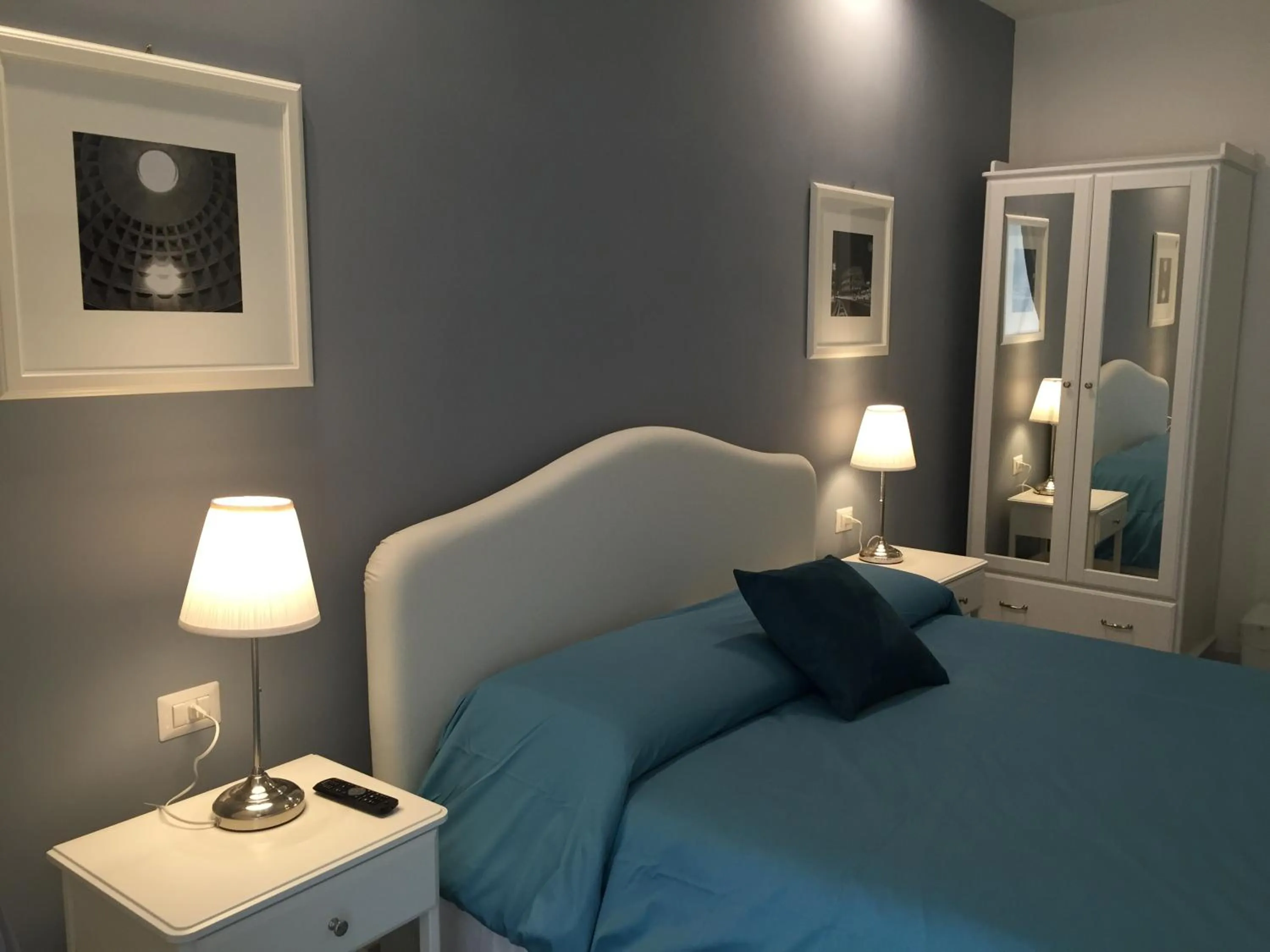 Decorative detail, Bed in Rome Together Guest House