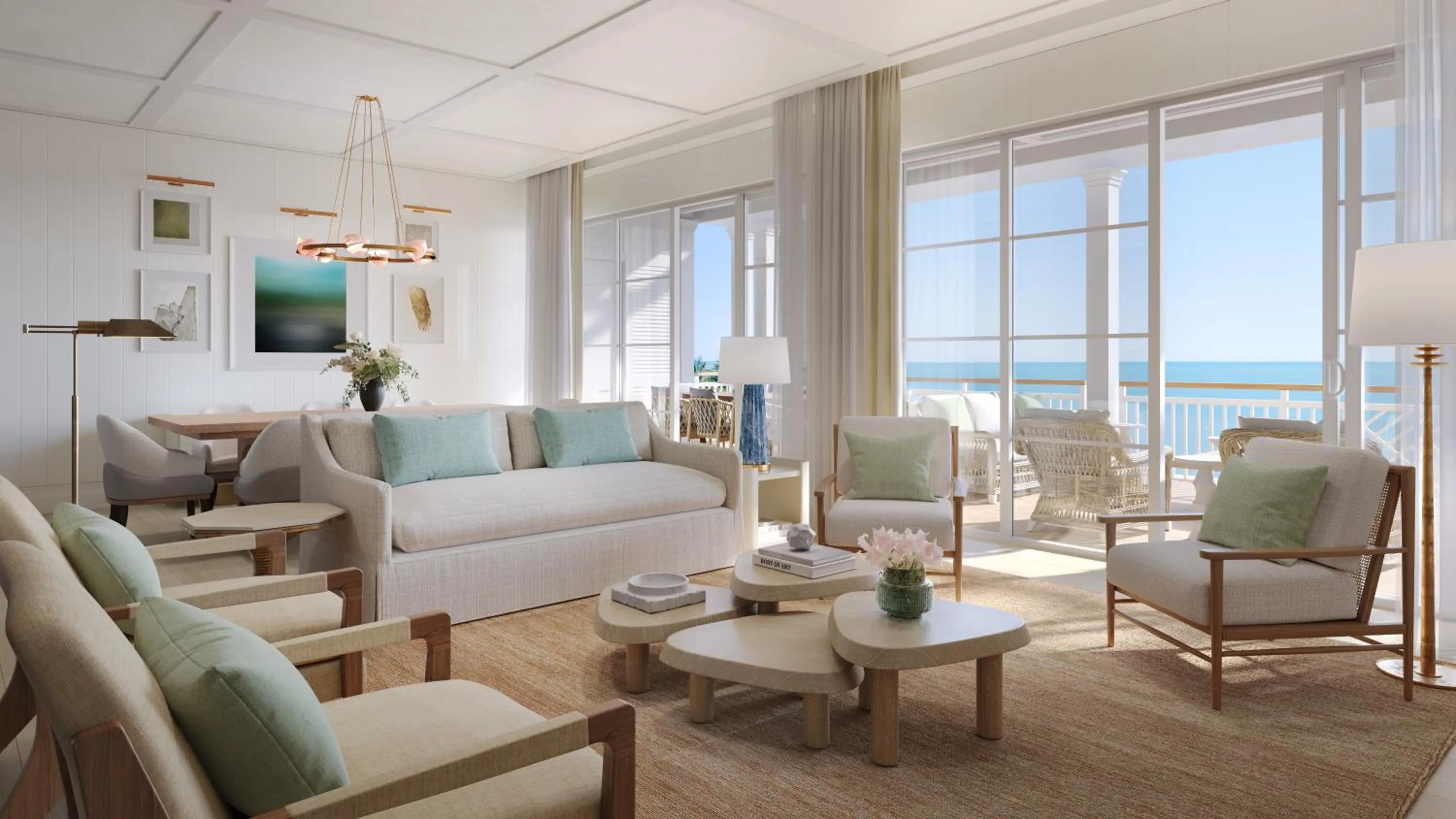 Living room in Naples Beach Club, A Four Seasons Resort