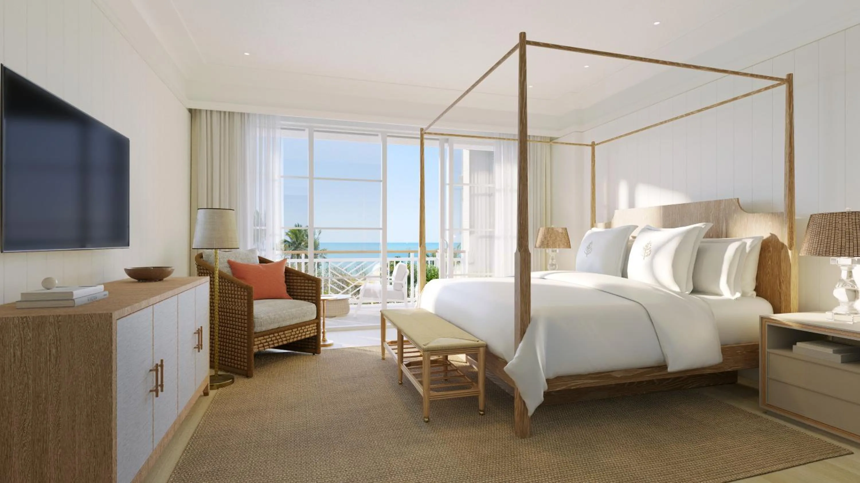 Bedroom, Bed in Naples Beach Club, A Four Seasons Resort