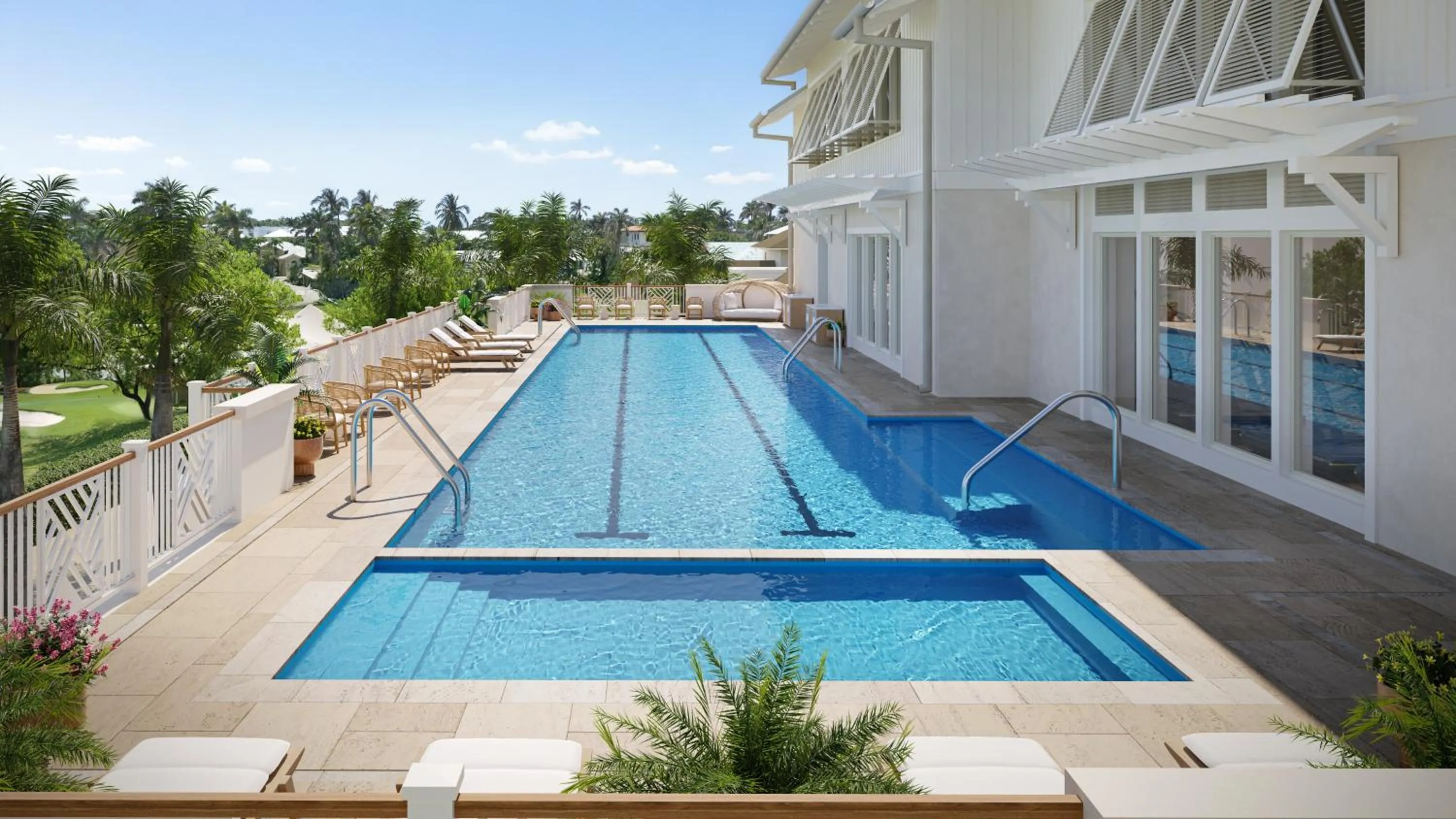 Pool view in Naples Beach Club, A Four Seasons Resort