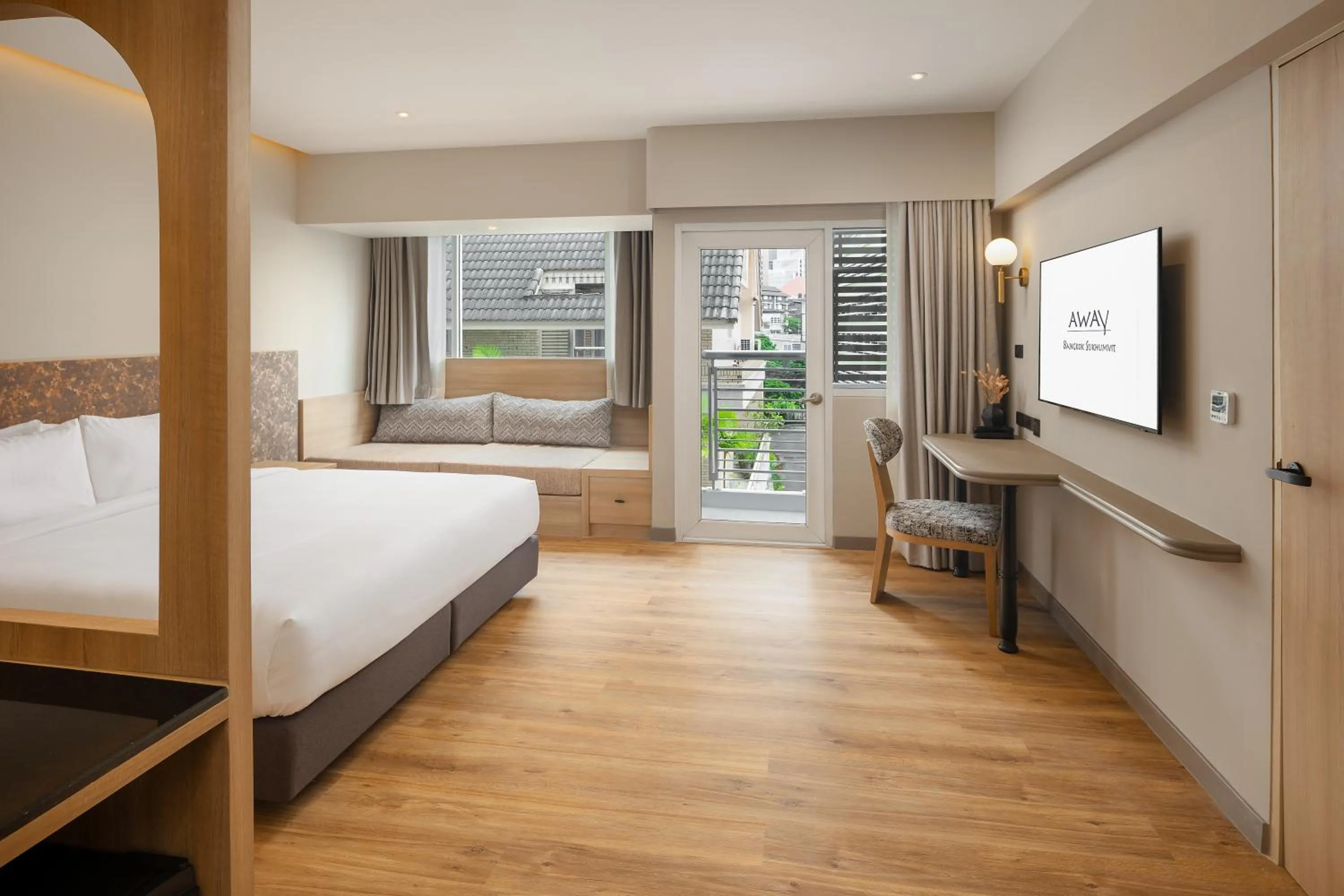 View (from property/room), Bed in Away Bangkok Sukhumvit