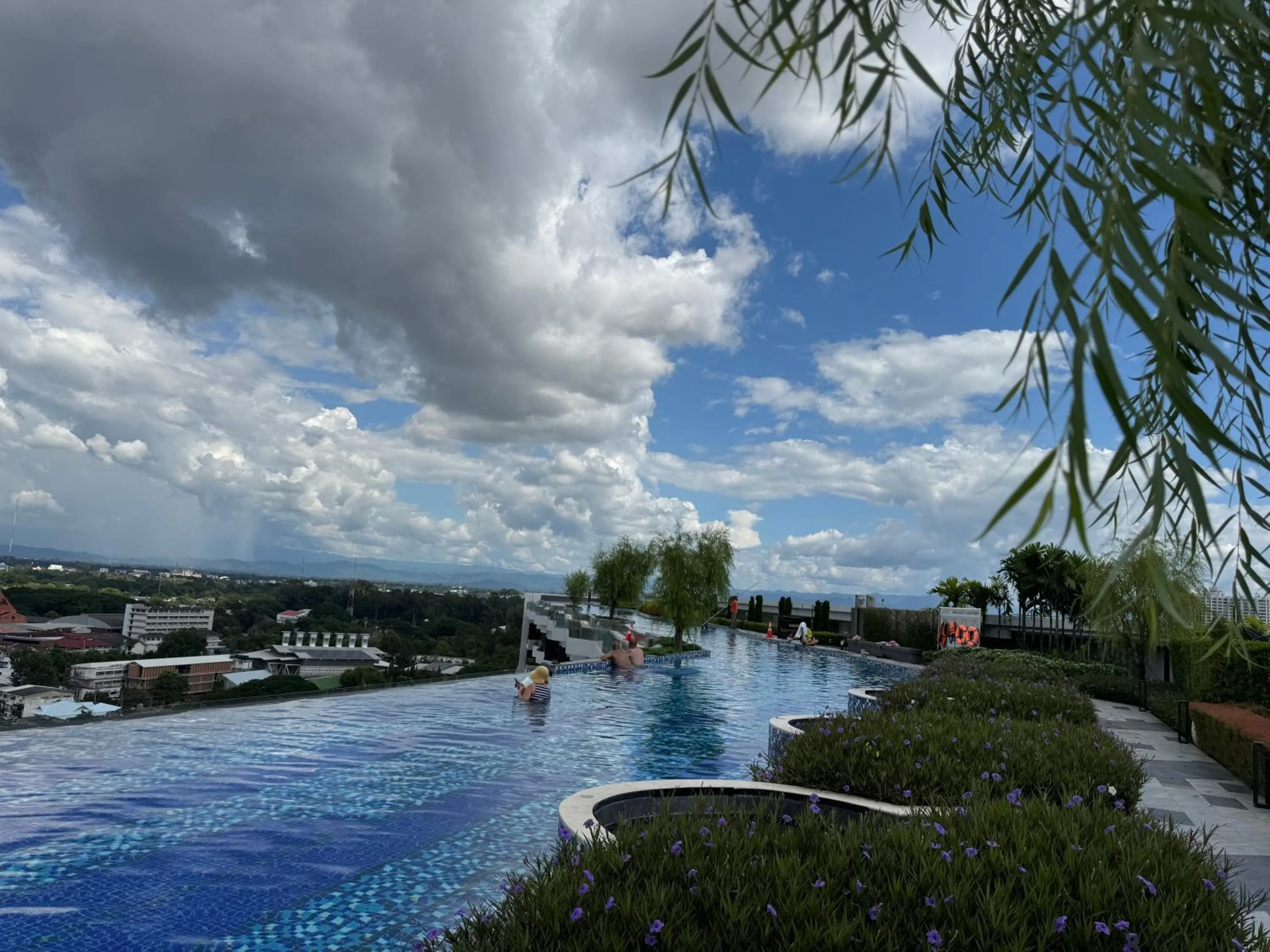 Pool view in Family Suite Nice Pool Full Facilities Self Check
