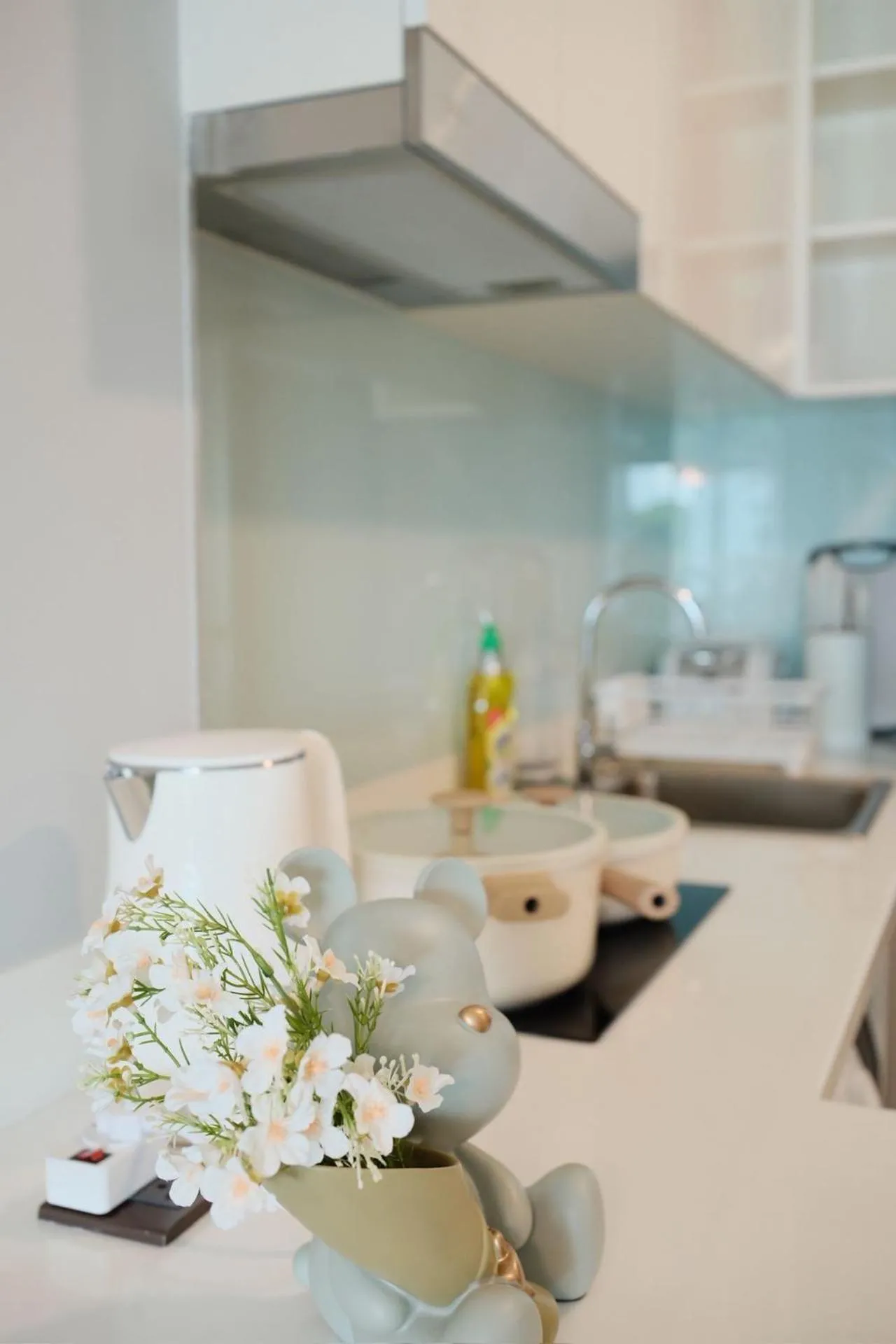 Kitchen or kitchenette in Family Suite Nice Pool Full Facilities Self Check