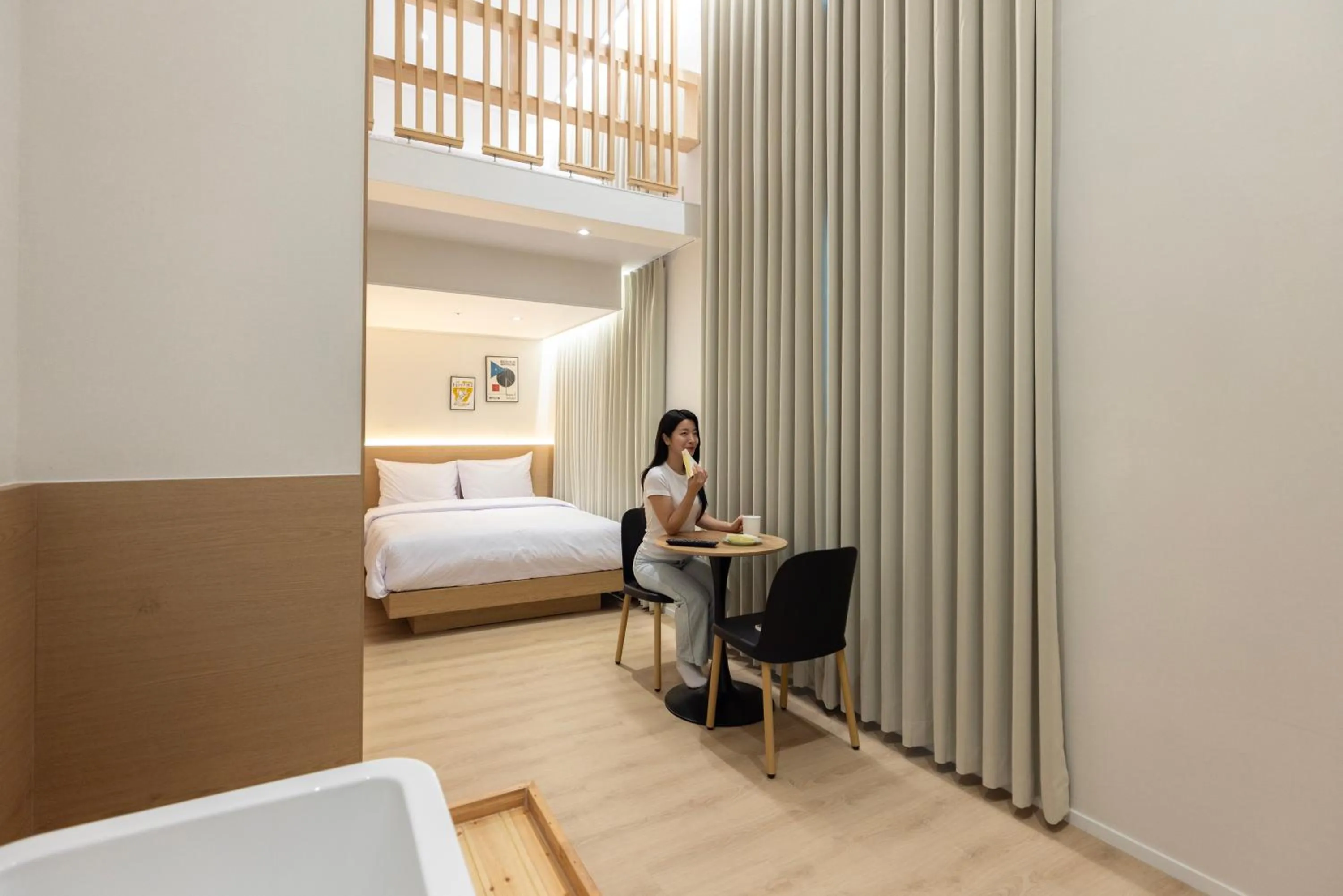 Living room, Bed in From H US Hotel with Aank Seoul Gangseo Hwagok