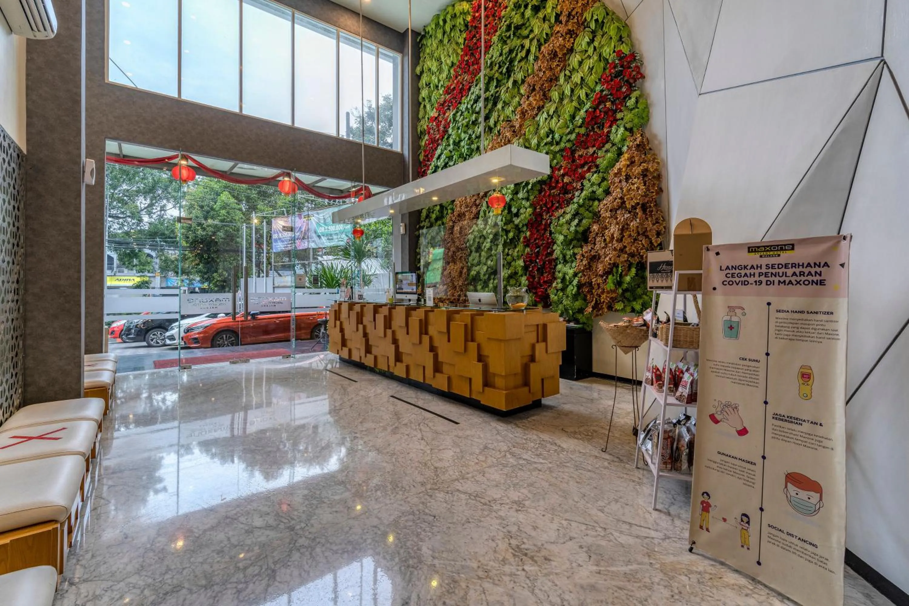 Seating area in Ascent Hotel & Cafe Malang