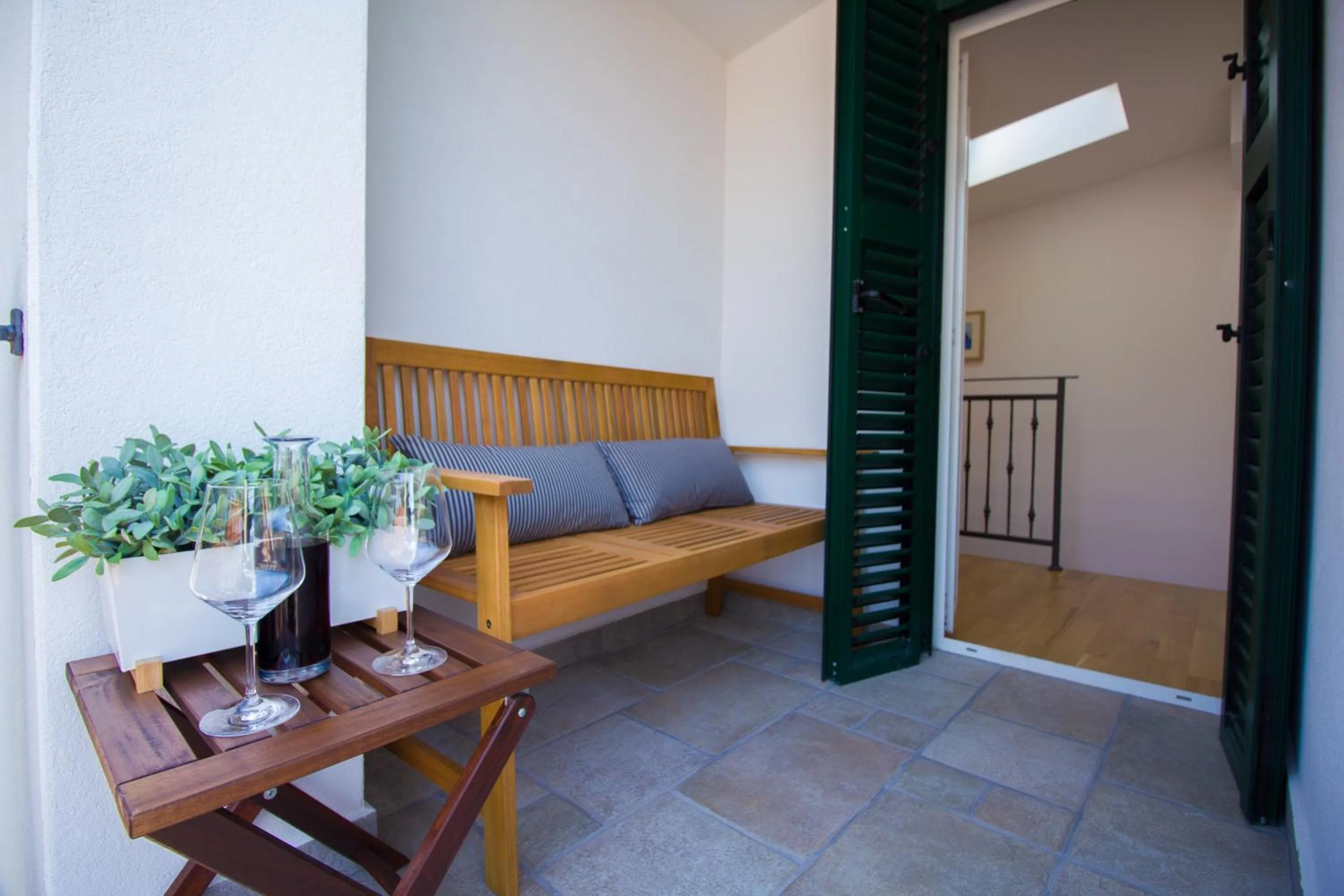 Patio in Apartments Baška