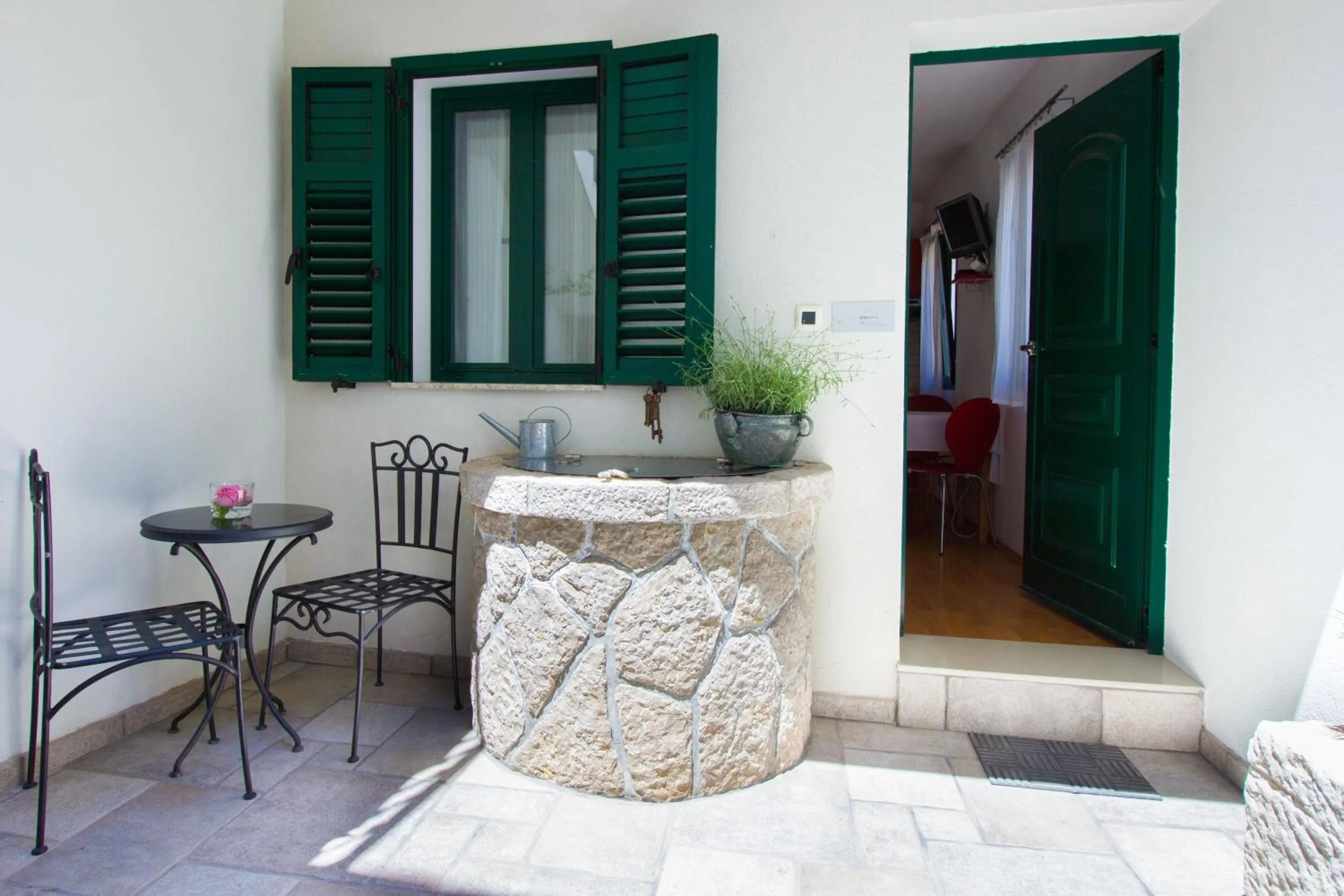 Patio in Apartments Baška