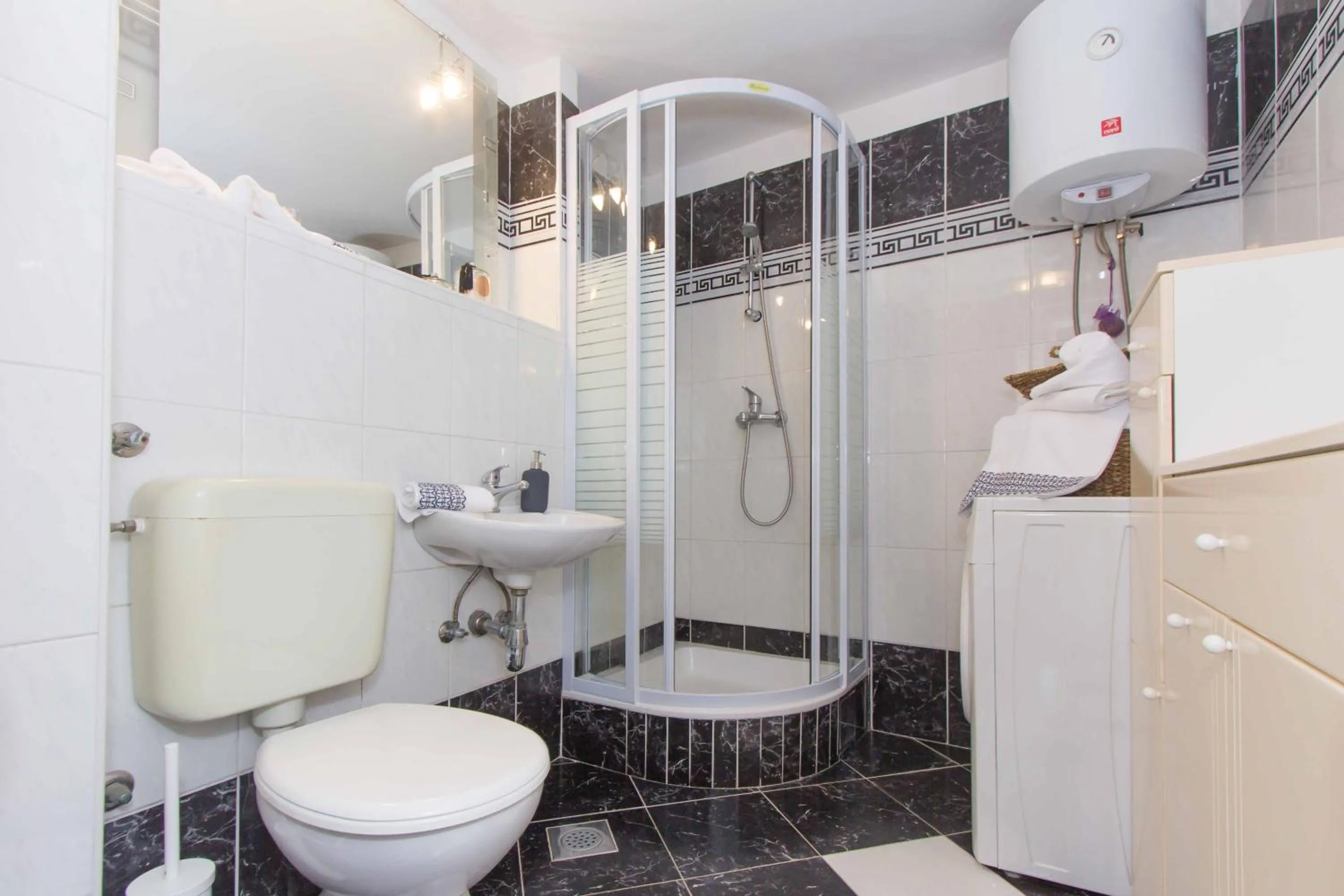 Shower in Red Valentino Apartment