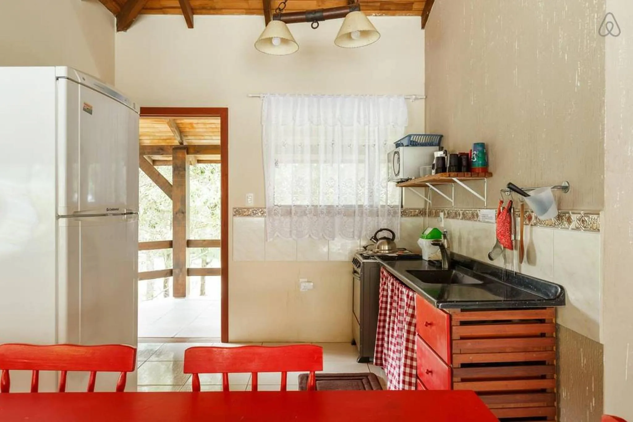 Kitchen or kitchenette in Gamboa Luna y Sol Apart-Hotel