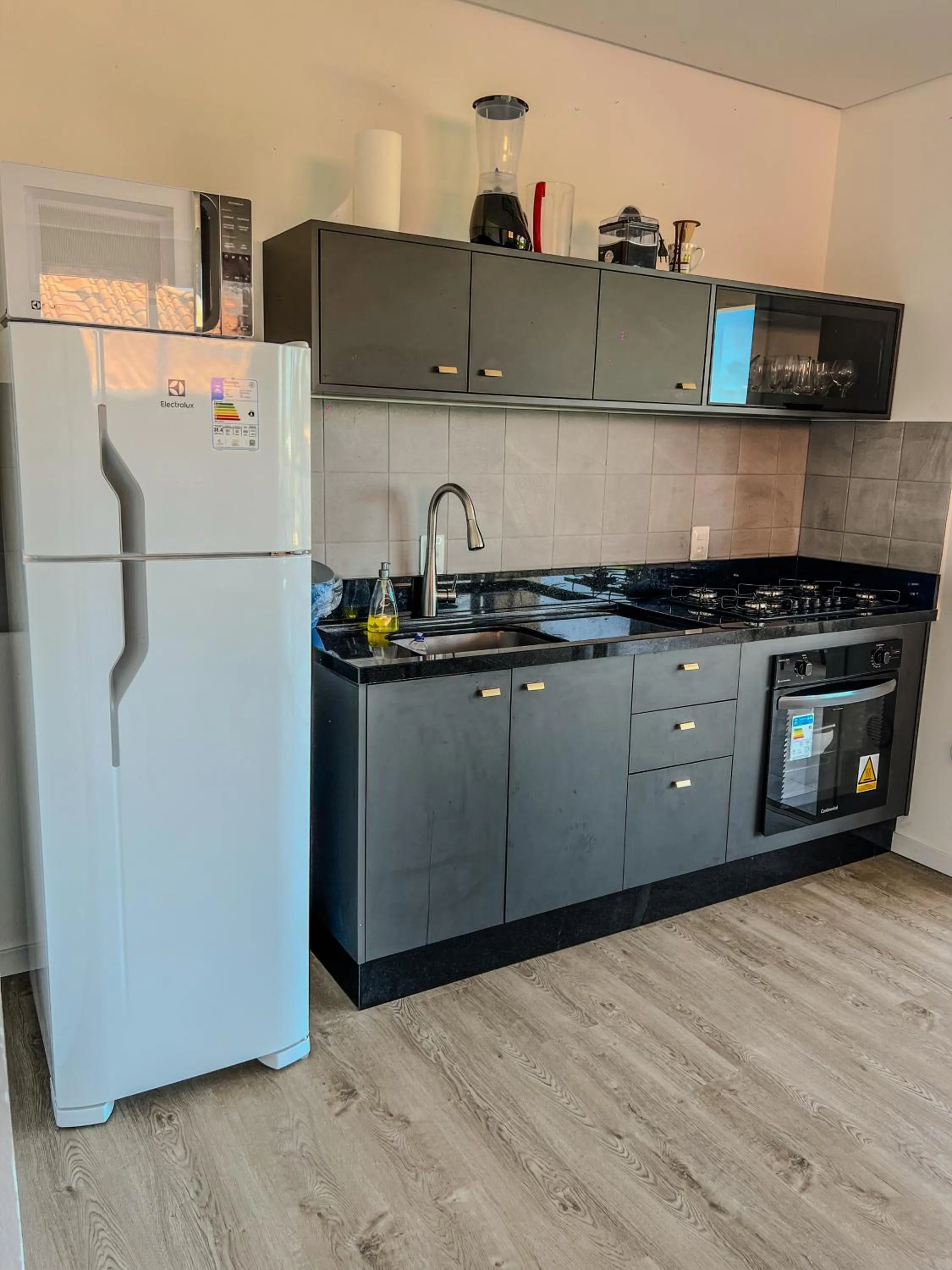 Kitchen or kitchenette in Gamboa Luna y Sol Apart-Hotel