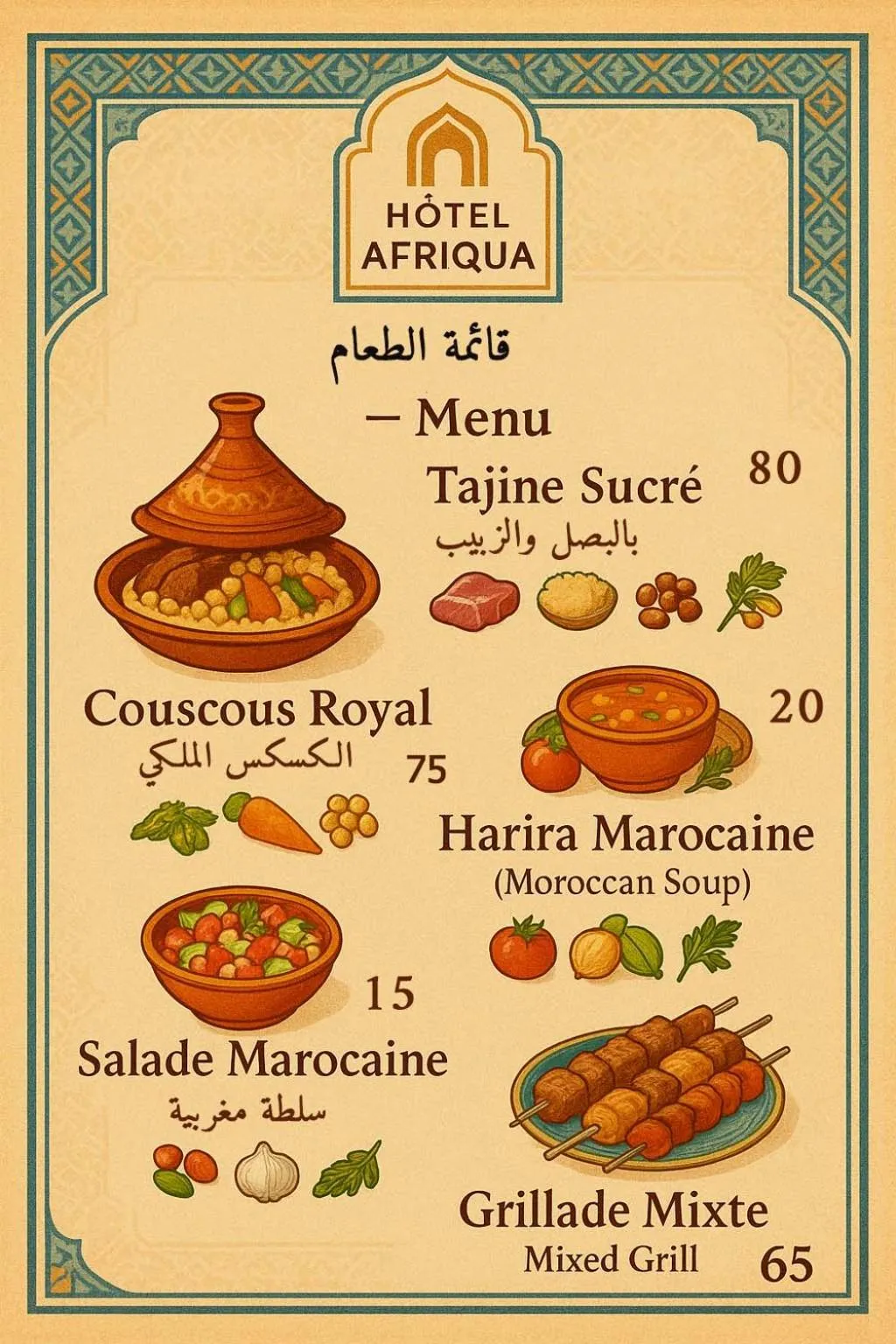 Lunch in Hotel afriquia